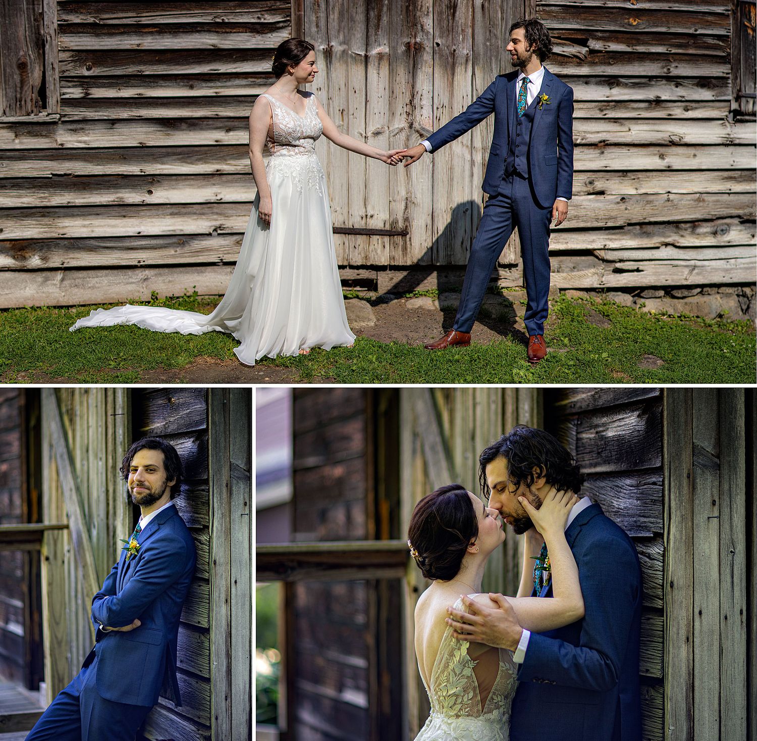 The Mansion Inn of Saratoga Springs NY bride and groom wedding photos outside