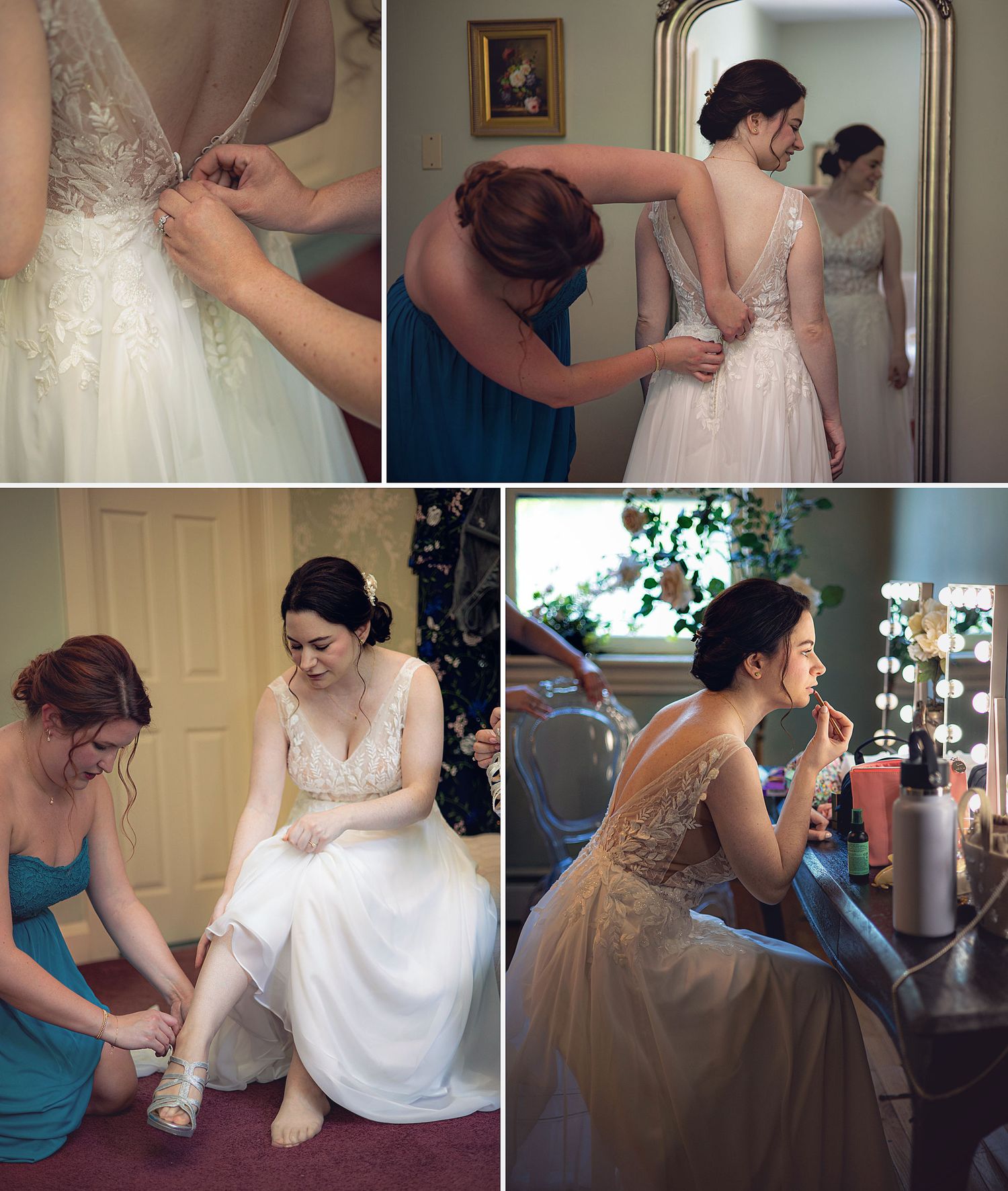 The Mansion Inn of Saratoga Springs NY Wedding Photography Bride Getting Ready