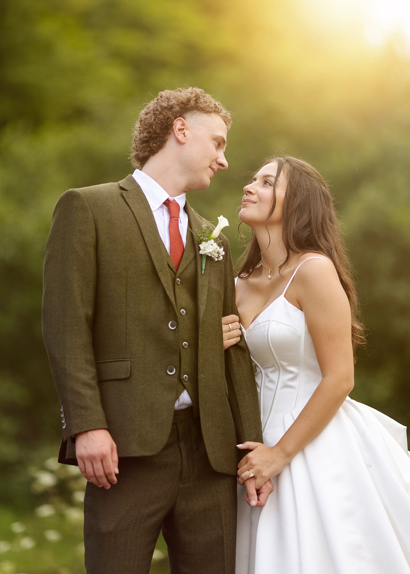 The Mansion of Saratoga wedding, couple at sunset
