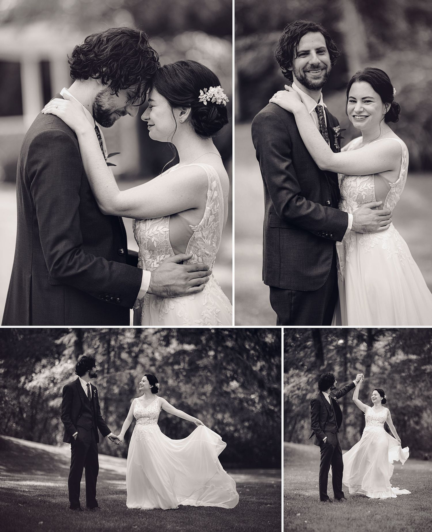 The Mansion Inn of Saratoga Springs NY Photography Bride and Groom Black and White Portraits