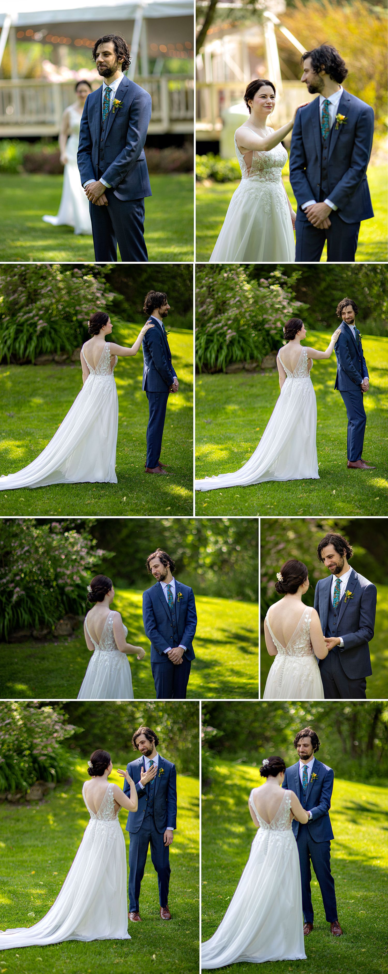 The Mansion Inn of Saratoga Springs NY Wedding Photography Bride & Groom First Look
