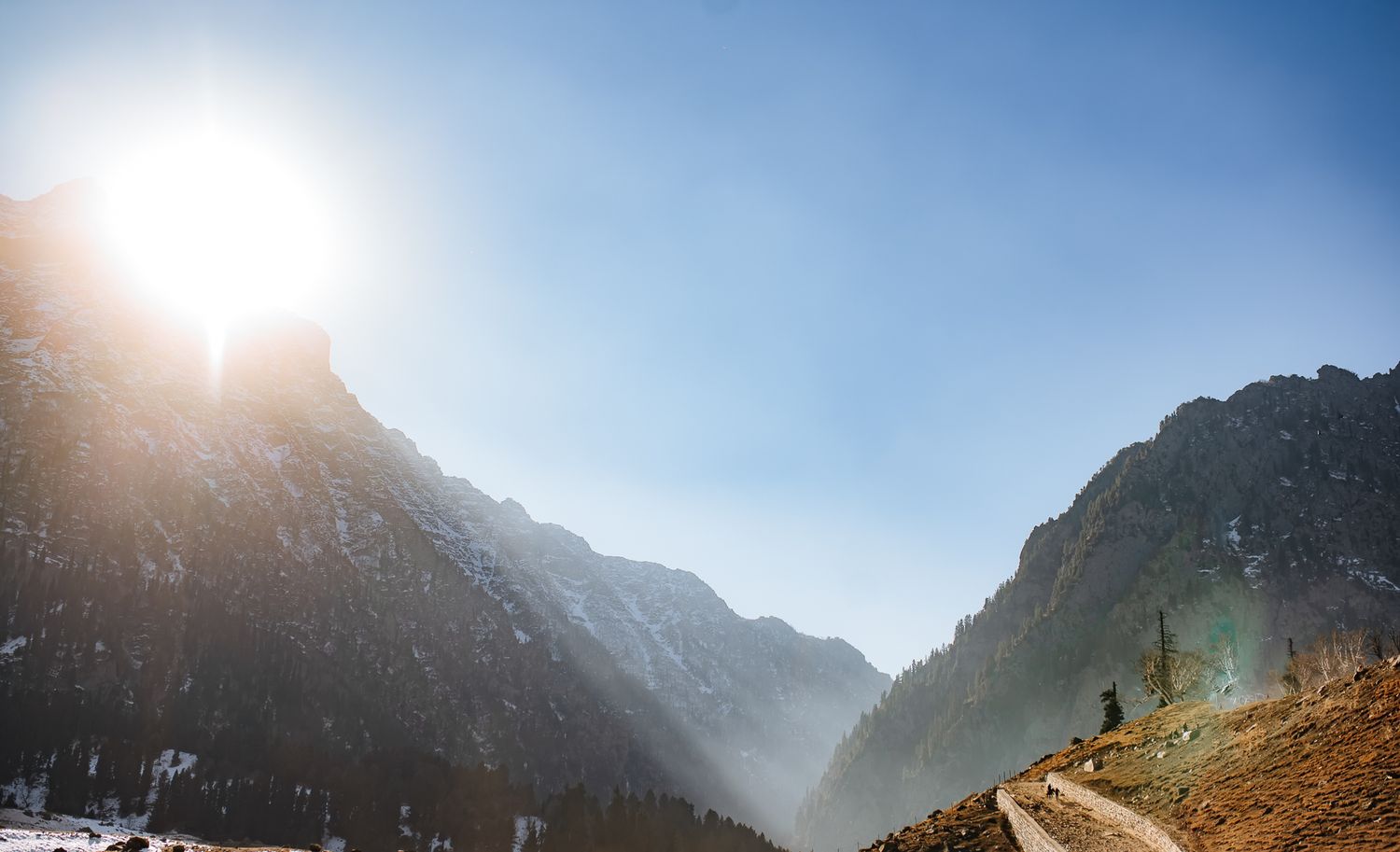 Cinematic pre-wedding couple photography with Kashmir mountains in Srinagar