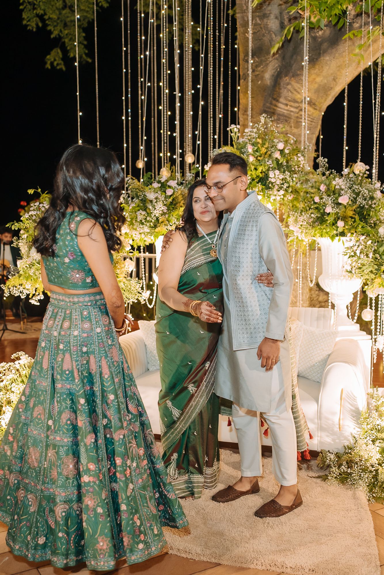 Fine-art wedding photography in the Himalayas at Daleside Manor with a Candid bride and groom first look at luxury Himachal wedding.