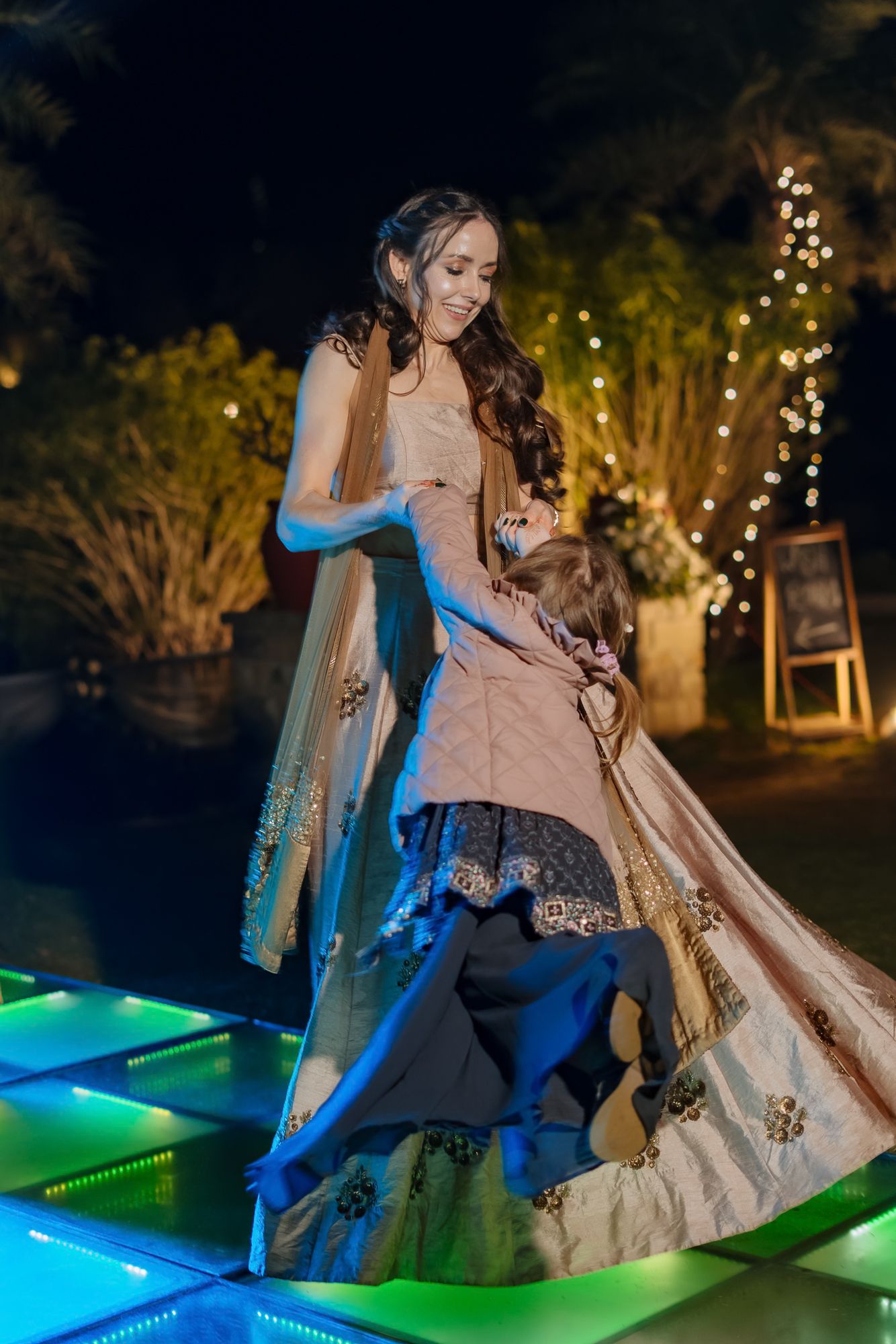 Storytelling wedding photograph capturing an intimate indo-norwegian fusion wedding ceremony at Forest Hill Chandigarh