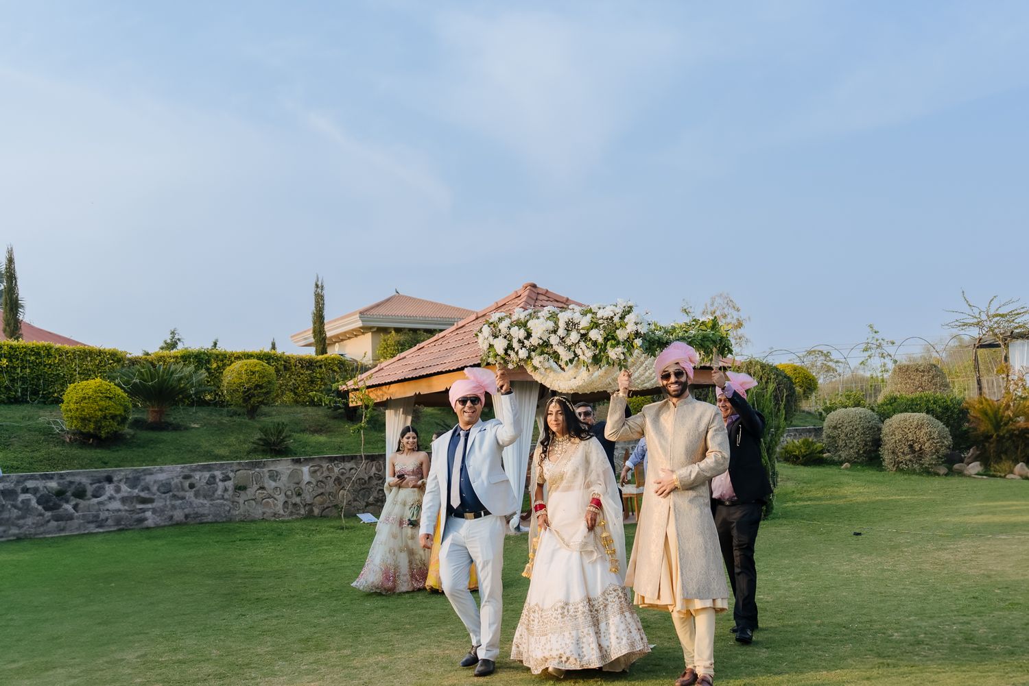 Emotional bridal entrance at Forest Hill Chandigarh for an Indo-Norwegian fusion wedding