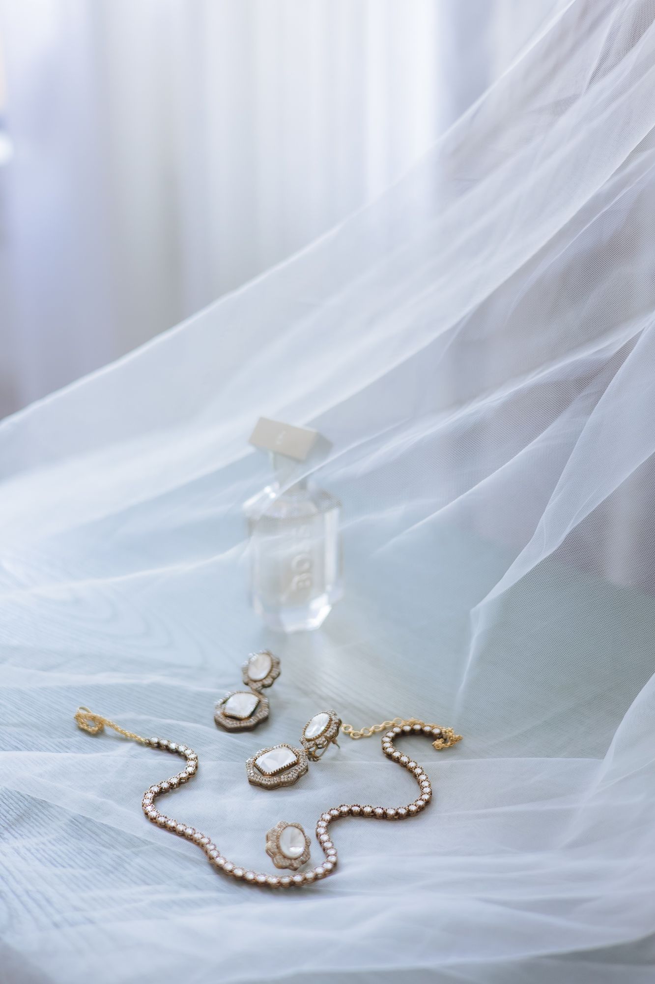 Christian wedding details of Leah before the ceremony at Tivoli Chattarpur.