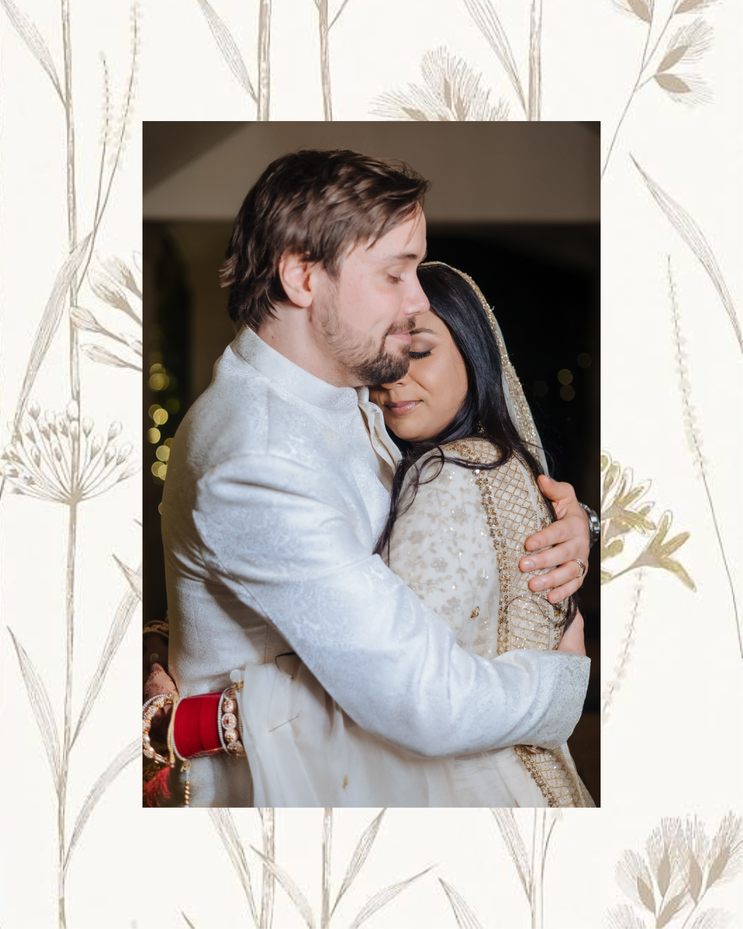 Storytelling wedding photograph capturing an intimate indo-norwegian fusion wedding ceremony at Forest Hill Chandigarh