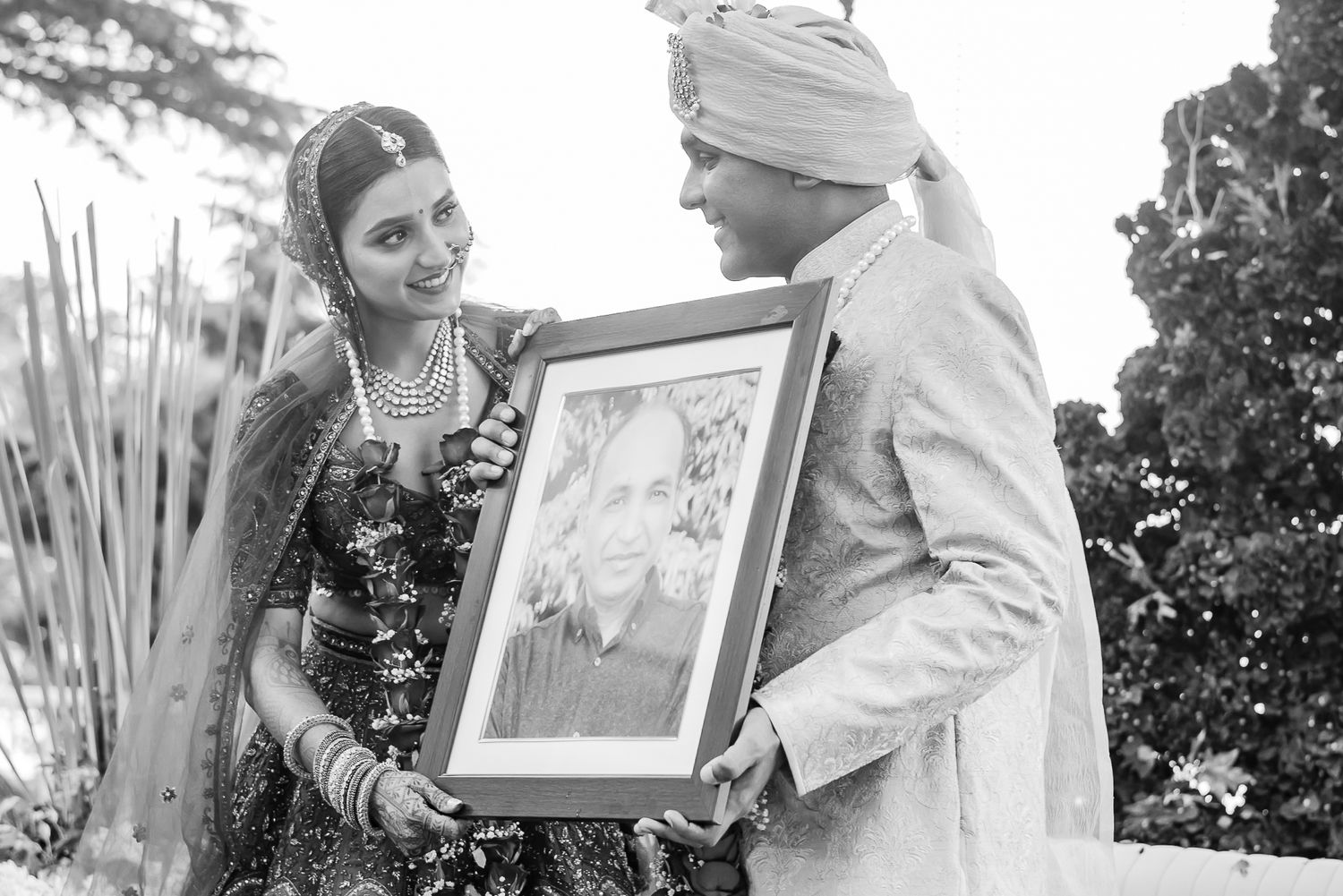 emotional and hearty storytelling moments of an Indian bride with her late father at an intimate wedding in the hills in Kasauli.