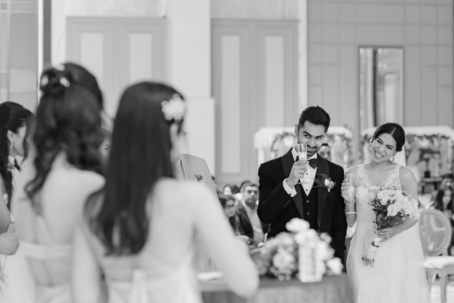 Emotional wedding speech during Shorye and Leah’s Christian wedding celebration at Tivoli Chattarpur