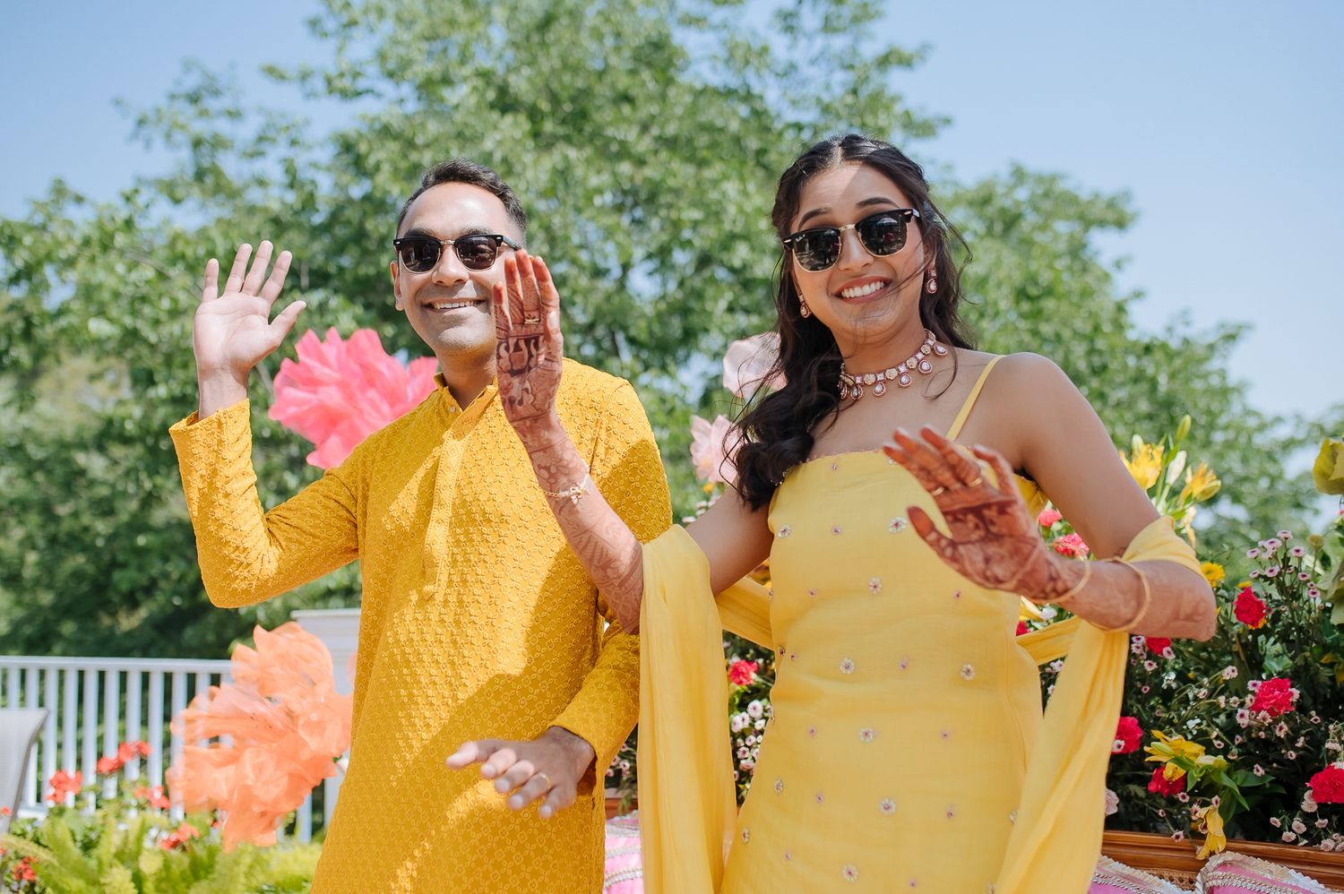 Colorful haldi moodboard ceremony with family and friends in Kasauli. Fine-art and candid wedding storytelling by Beginnings For You.
