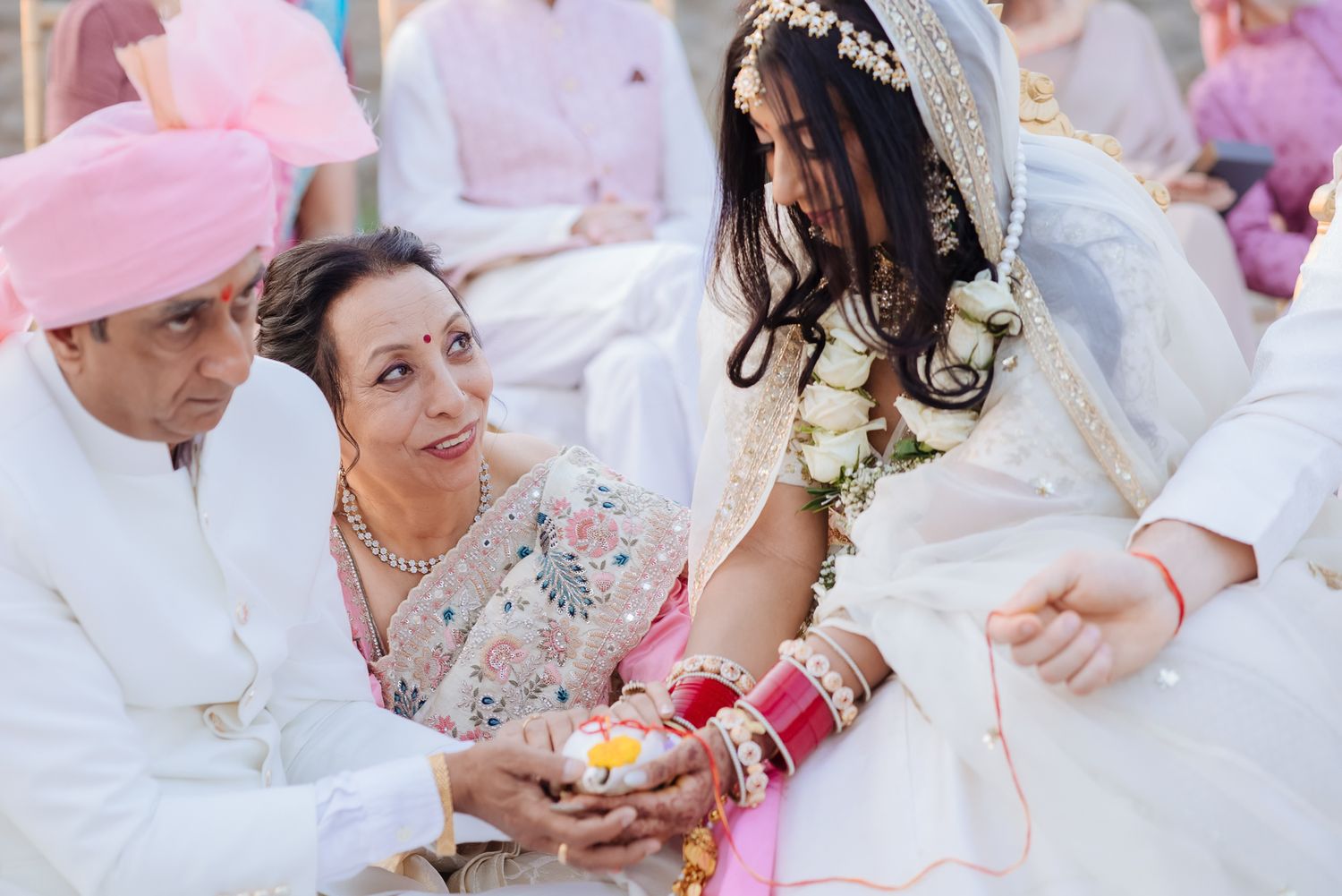 Golden hour pheras at an intimate Forest Hill Chandigarh wedding