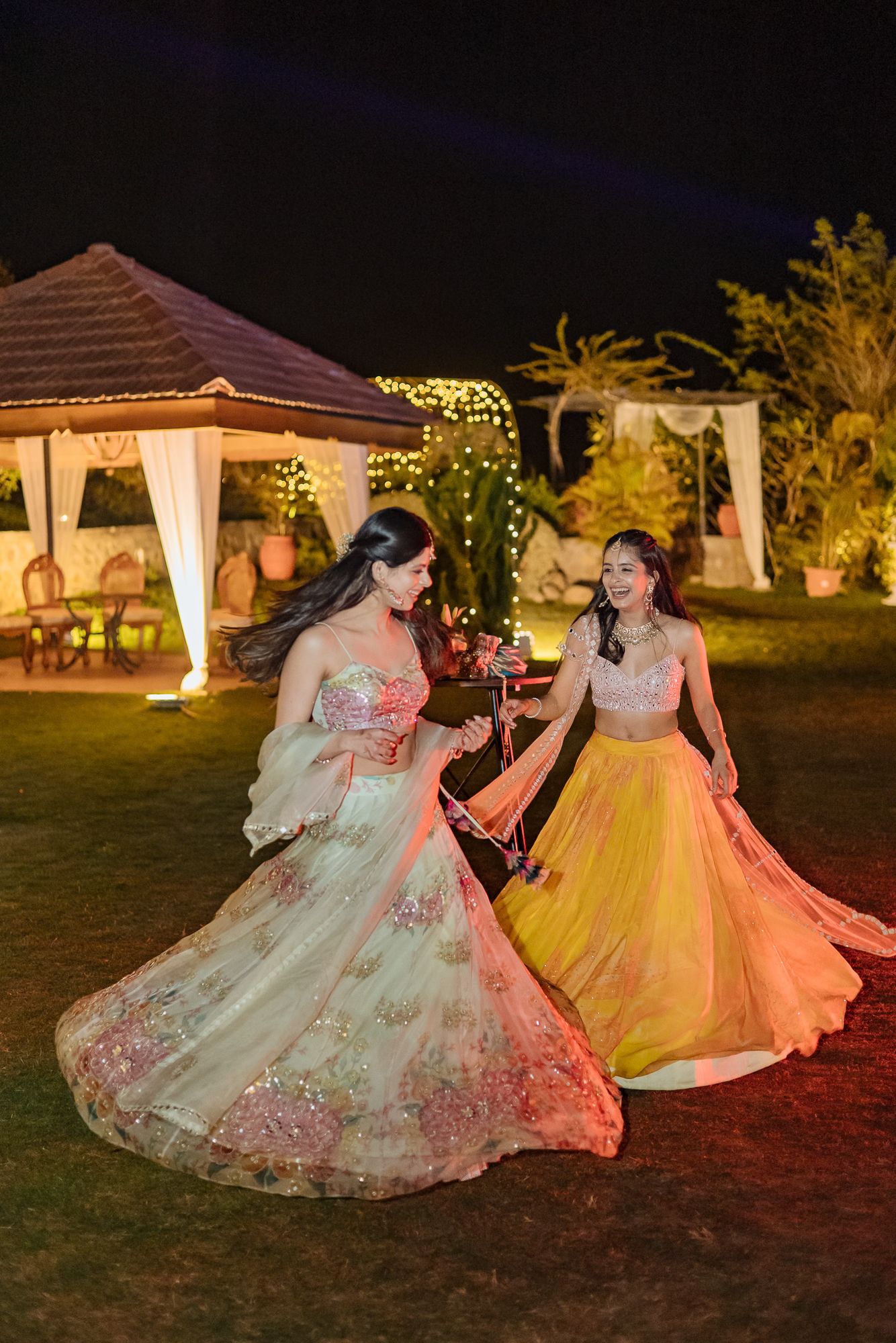 Storytelling wedding photograph capturing an intimate indo-norwegian fusion wedding ceremony at Forest Hill Chandigarh