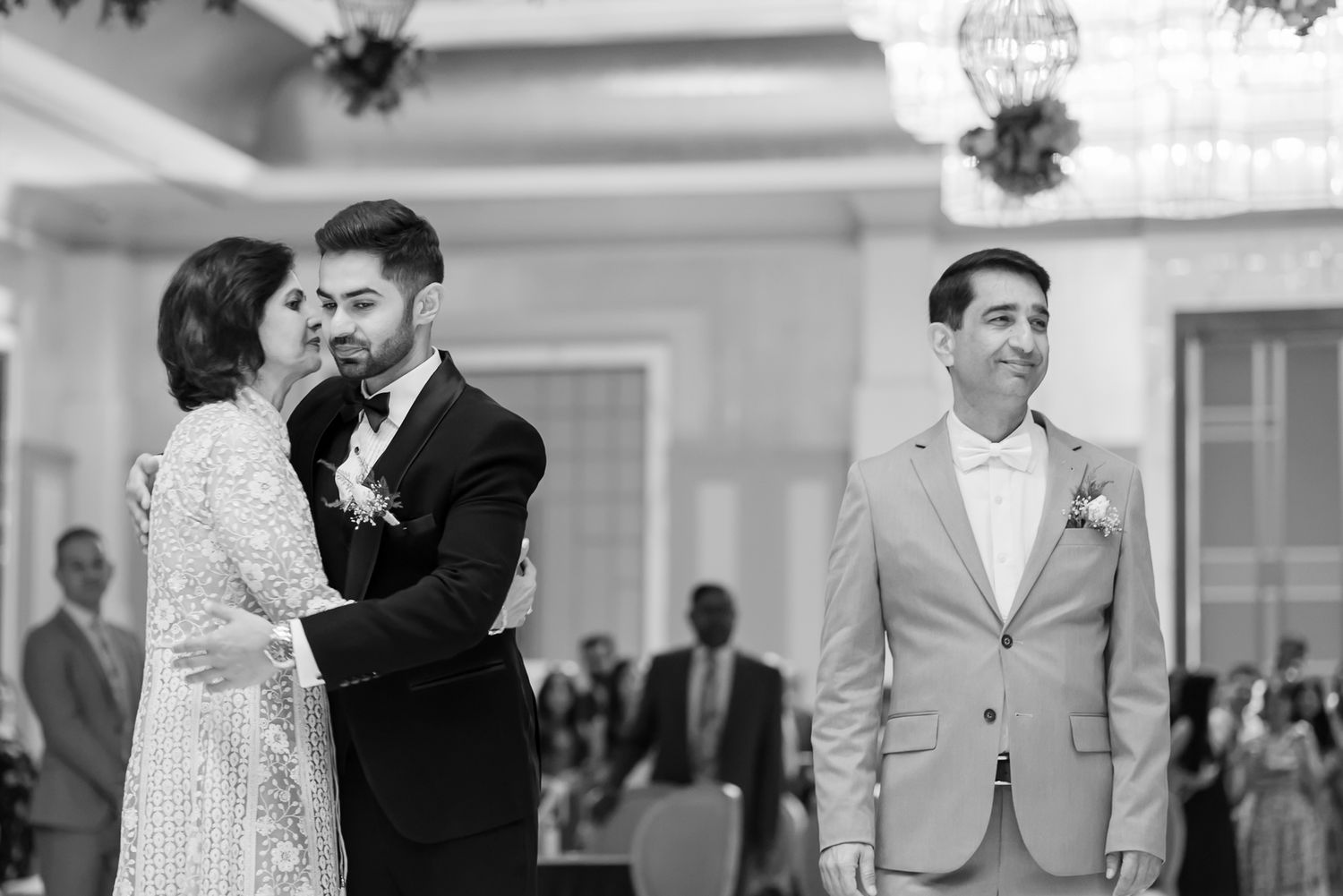 Emotional moment between Shorye and Leah during their wedding ceremony at Tivoli Chattarpur