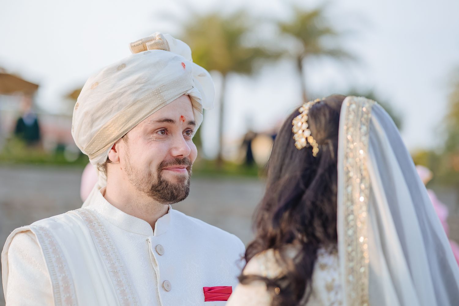 Emotional bridal entrance at Forest Hill Chandigarh for an Indo-Norwegian fusion wedding
