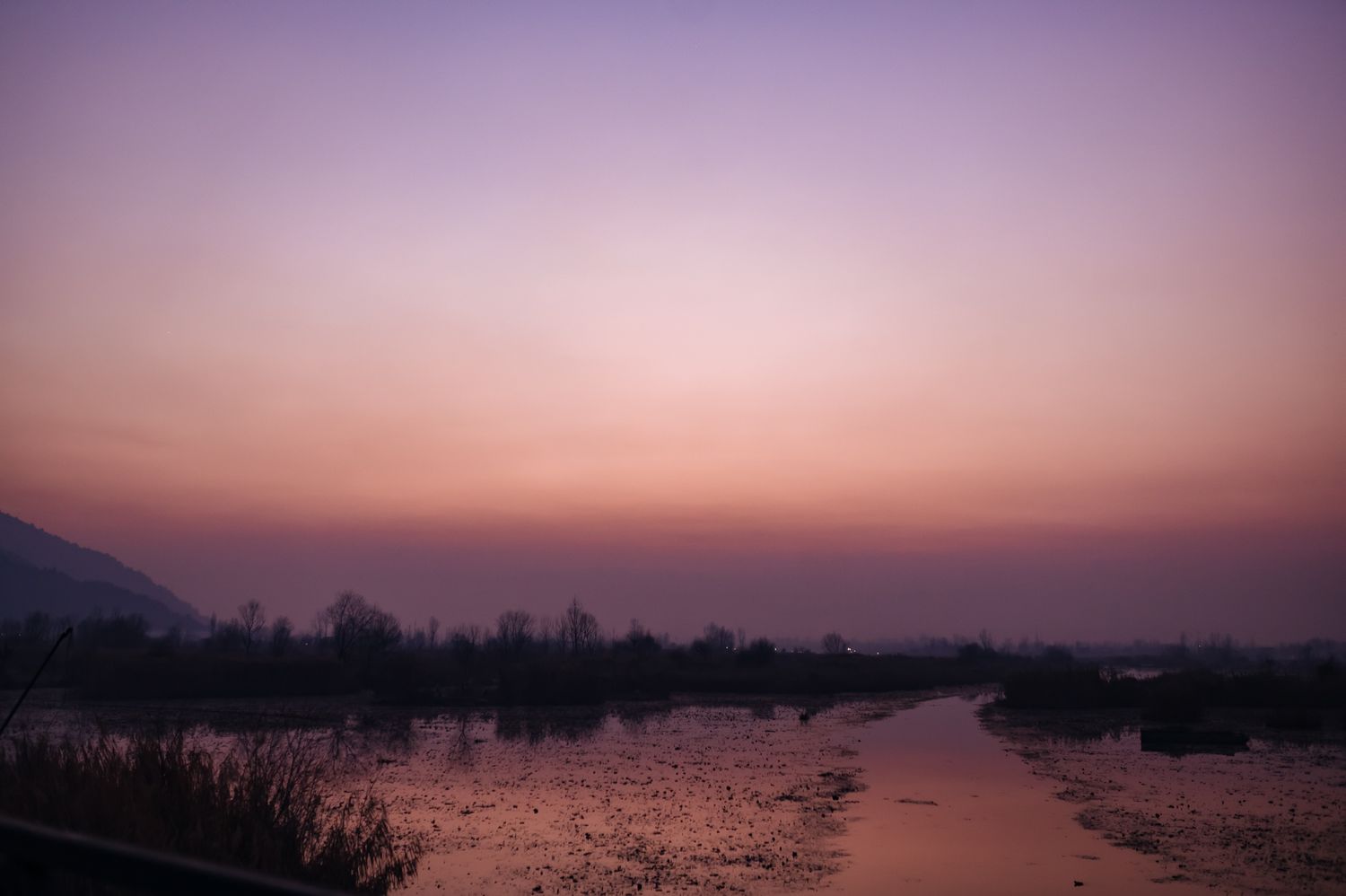 Scenic Srinagar valley landscape captured in fine-art wedding photography