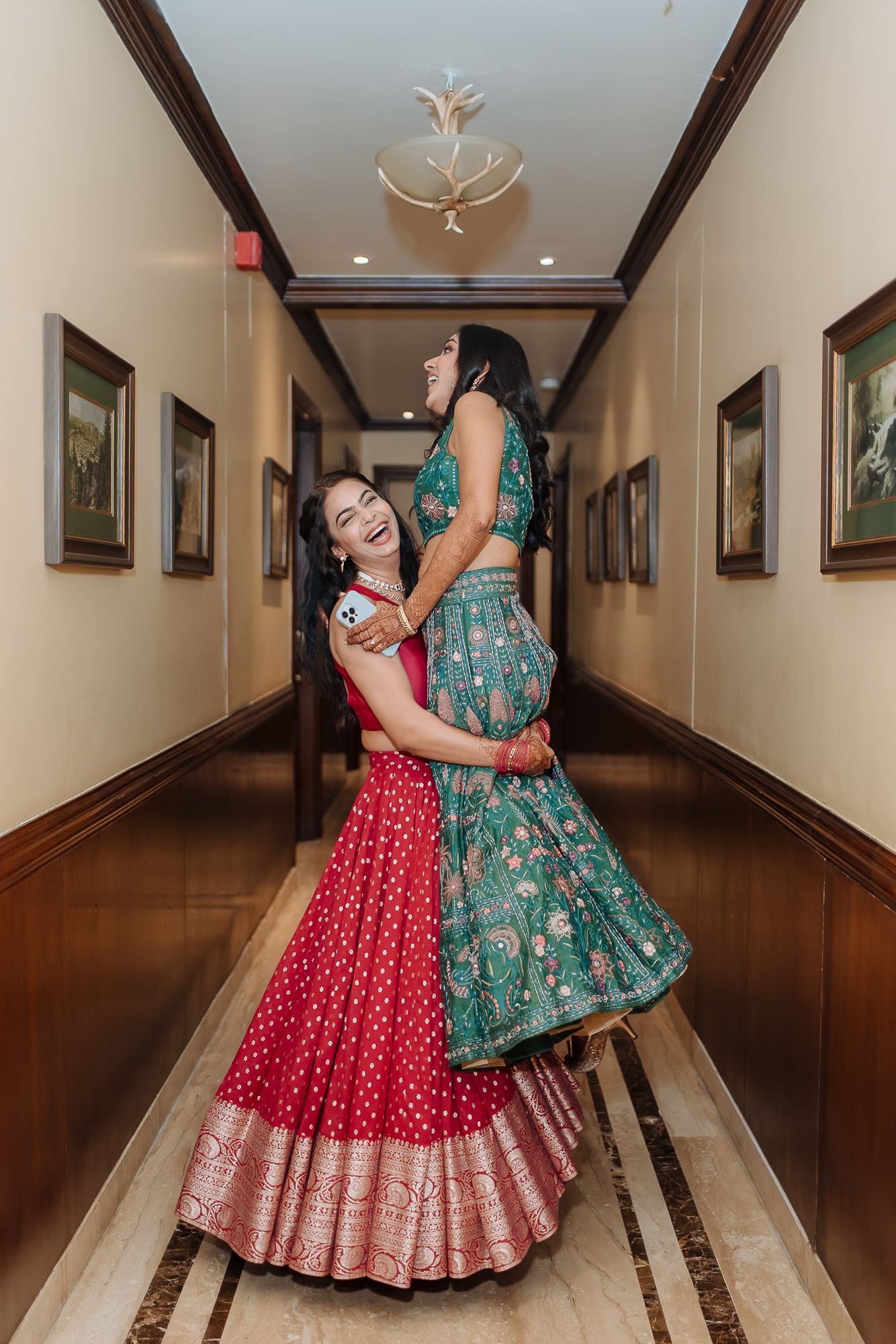 Fine-art wedding photography in the Himalayas at Daleside Manor with a Candid bride and groom first look at luxury Himachal wedding.