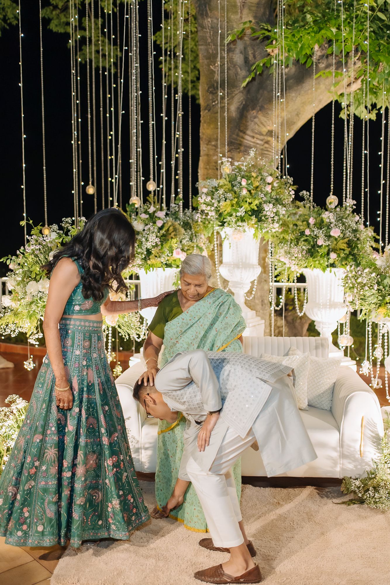 Fine-art wedding photography in the Himalayas at Daleside Manor with a Candid bride and groom first look at luxury Himachal wedding.