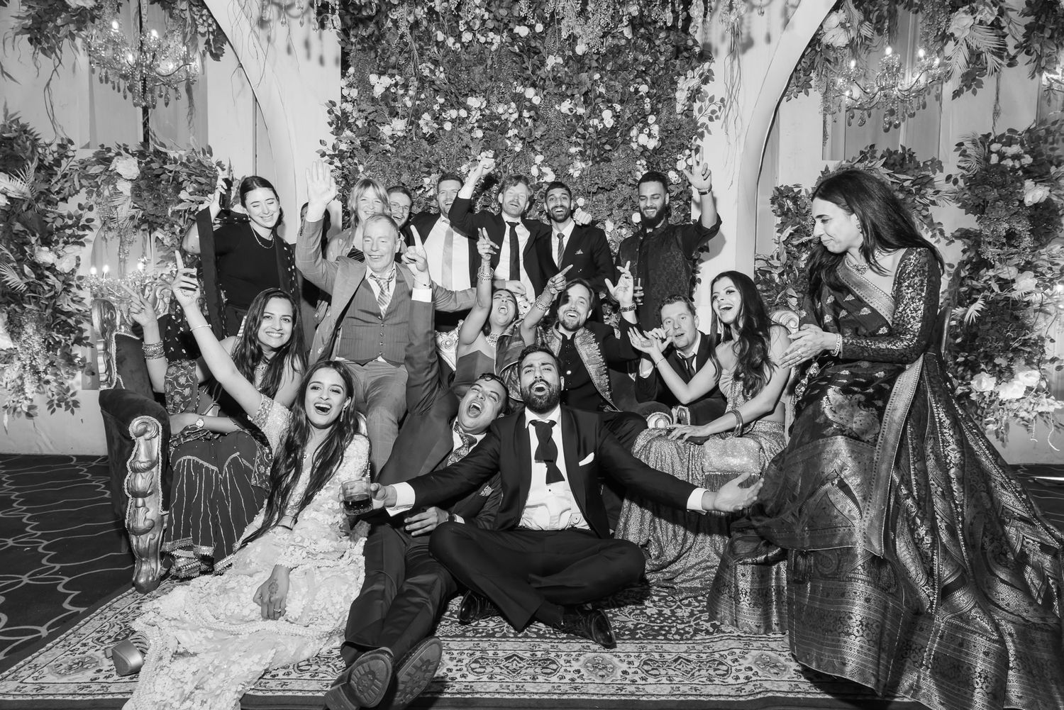 Storytelling wedding photograph capturing an intimate indo-norwegian fusion wedding ceremony at Forest Hill Chandigarh