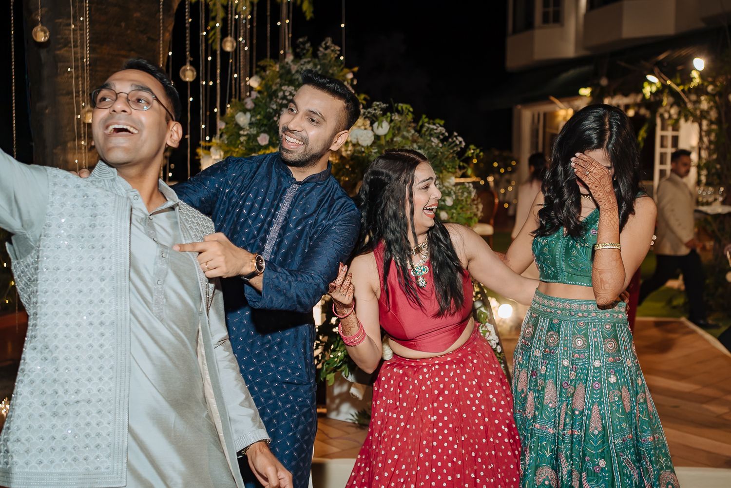 Candid engagement event photos of an Indian Wedding in the Hills and Daleside Manor, Kasauli.