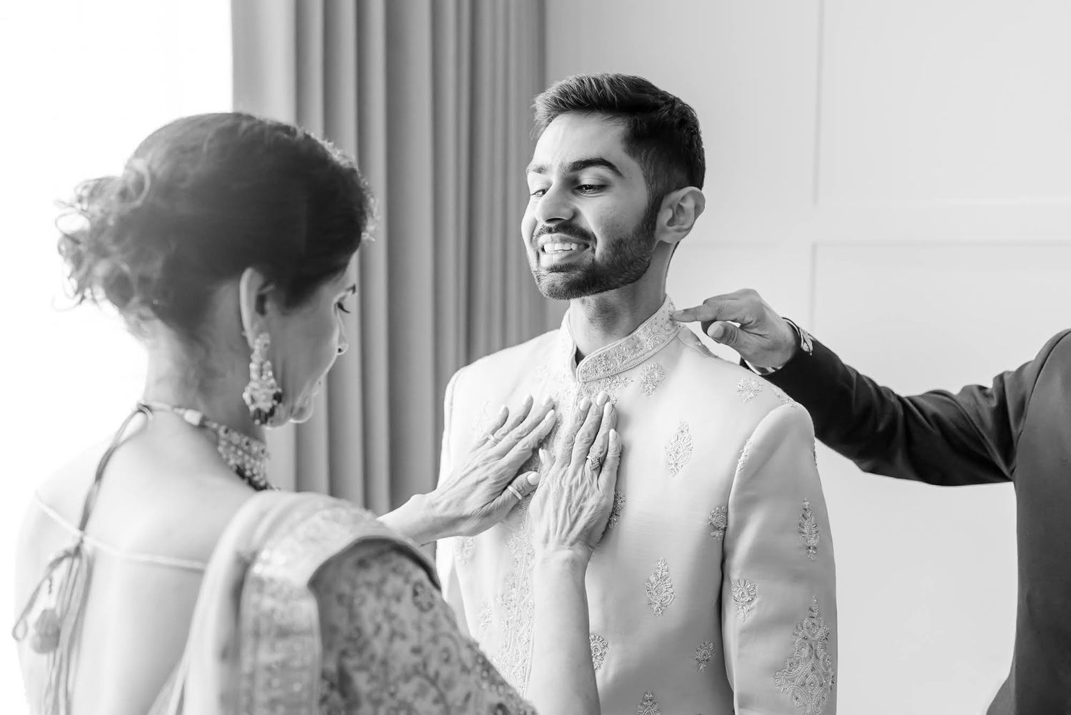 Shorye preparing for his Punjabi wedding surrounded by family at Tivoli Chattarpur