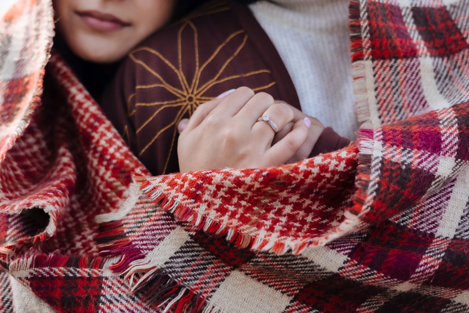 Intimate pre-wedding couple portrait with nostalgic fine-art style at a hidden secret spot in Srinagar