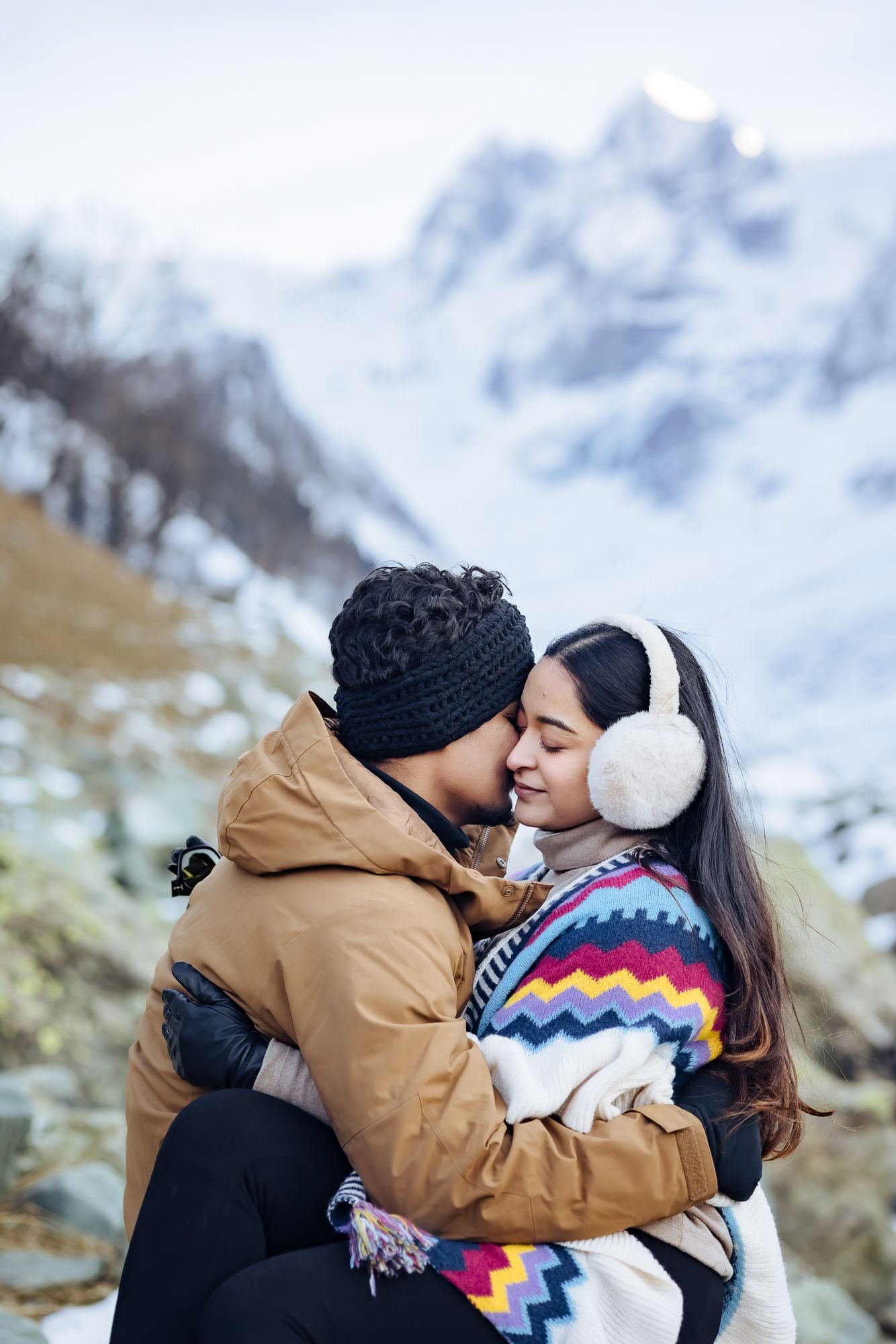 Romantic Travel inspired and pre-wedding vows amidst Gulmarg mountains, fine-art editorial photography by Beginnings For You