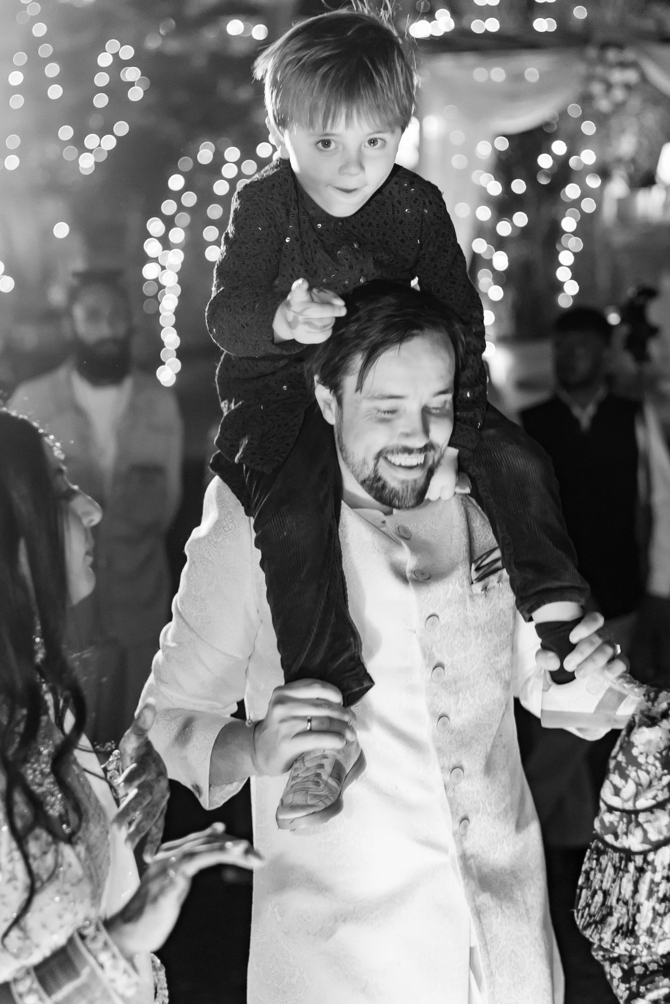 Storytelling wedding photograph capturing an intimate indo-norwegian fusion wedding ceremony at Forest Hill Chandigarh