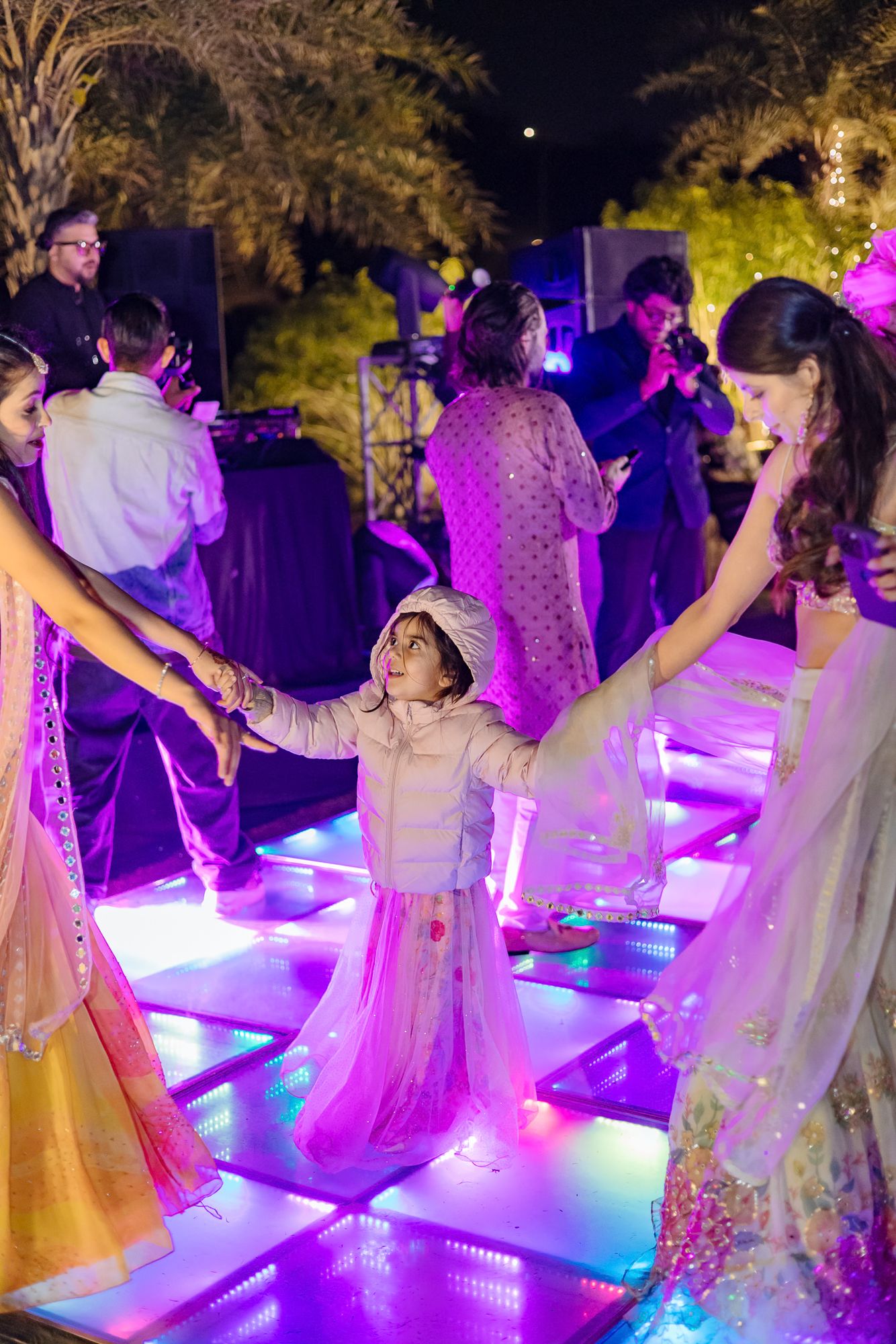 Storytelling wedding photograph capturing an intimate indo-norwegian fusion wedding ceremony at Forest Hill Chandigarh