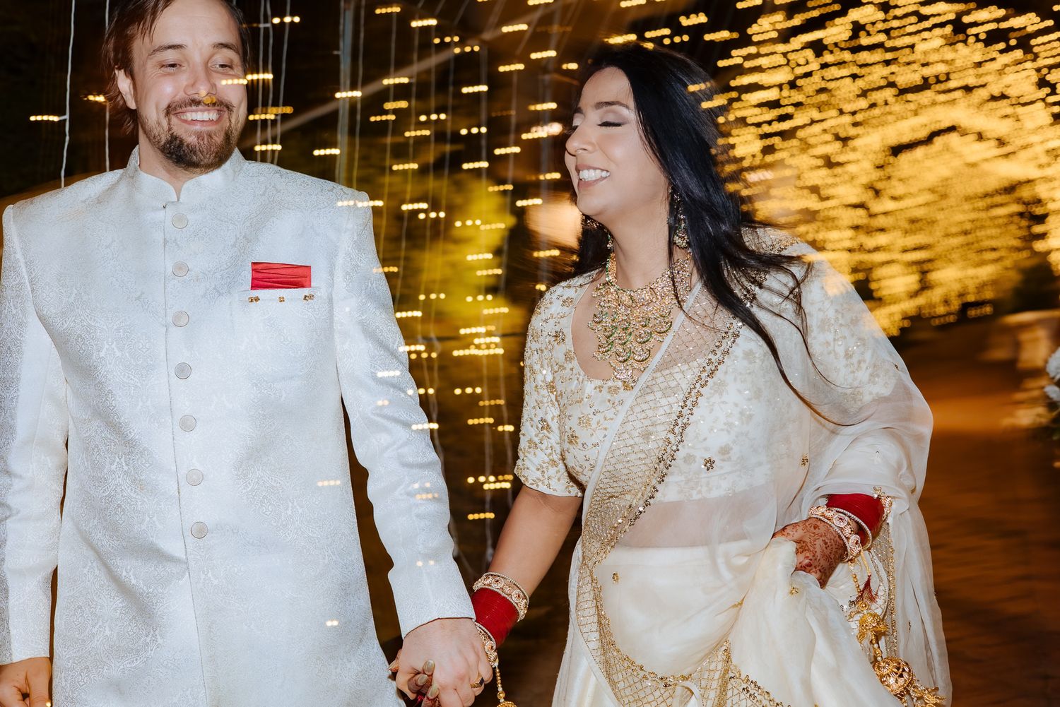 Storytelling wedding photograph capturing an intimate indo-norwegian fusion wedding ceremony at Forest Hill Chandigarh