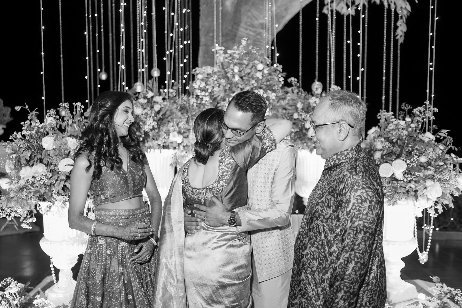 Fine-art wedding photography in the Himalayas at Daleside Manor with a Candid bride and groom first look at luxury Himachal wedding.