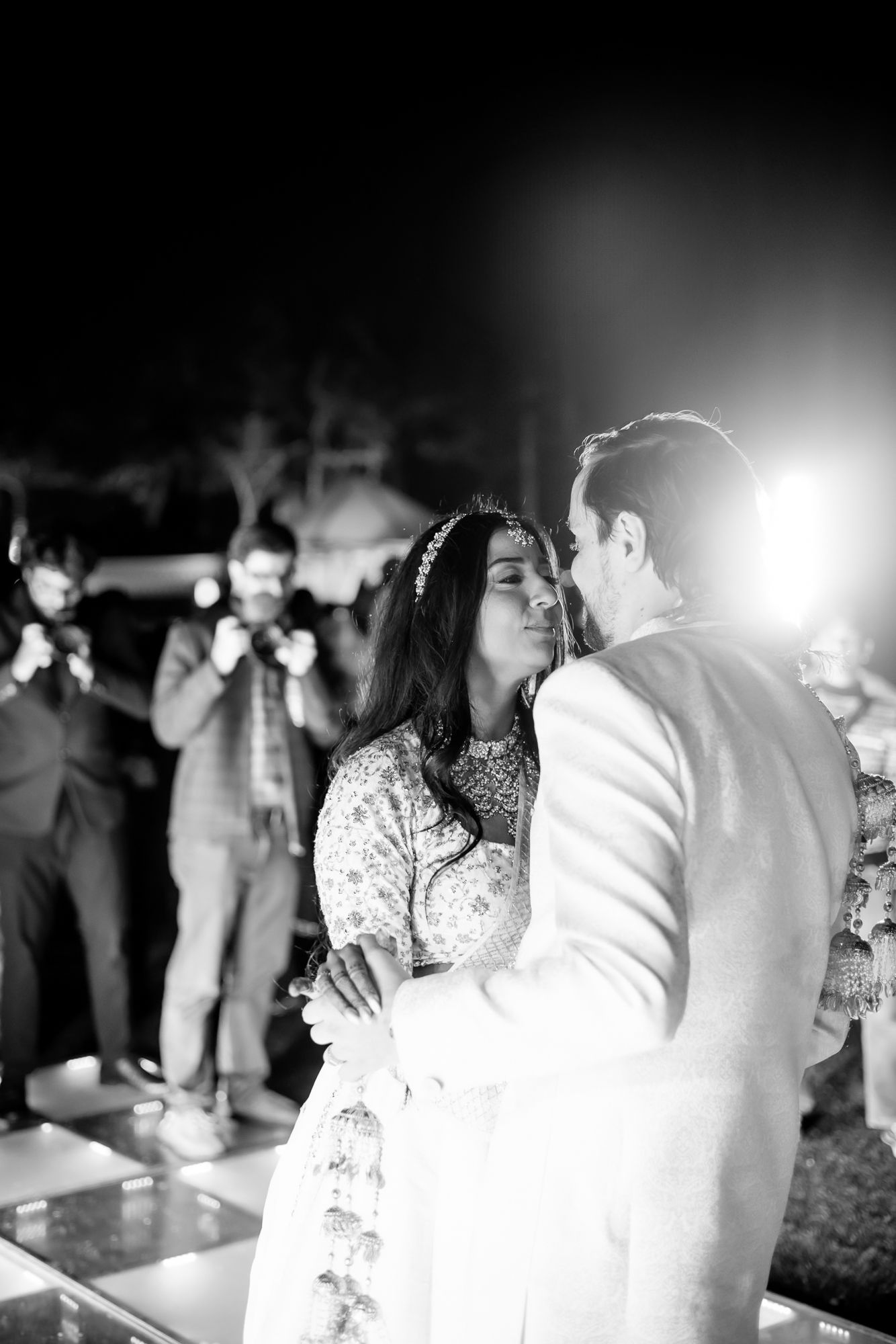 Storytelling wedding photograph capturing an intimate indo-norwegian fusion wedding ceremony at Forest Hill Chandigarh
