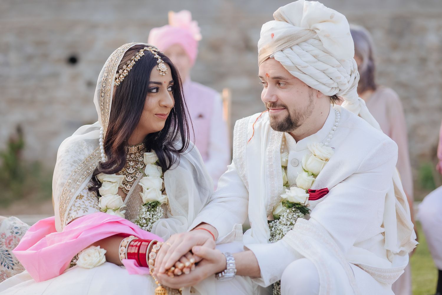 Golden hour pheras at an intimate Forest Hill Chandigarh wedding