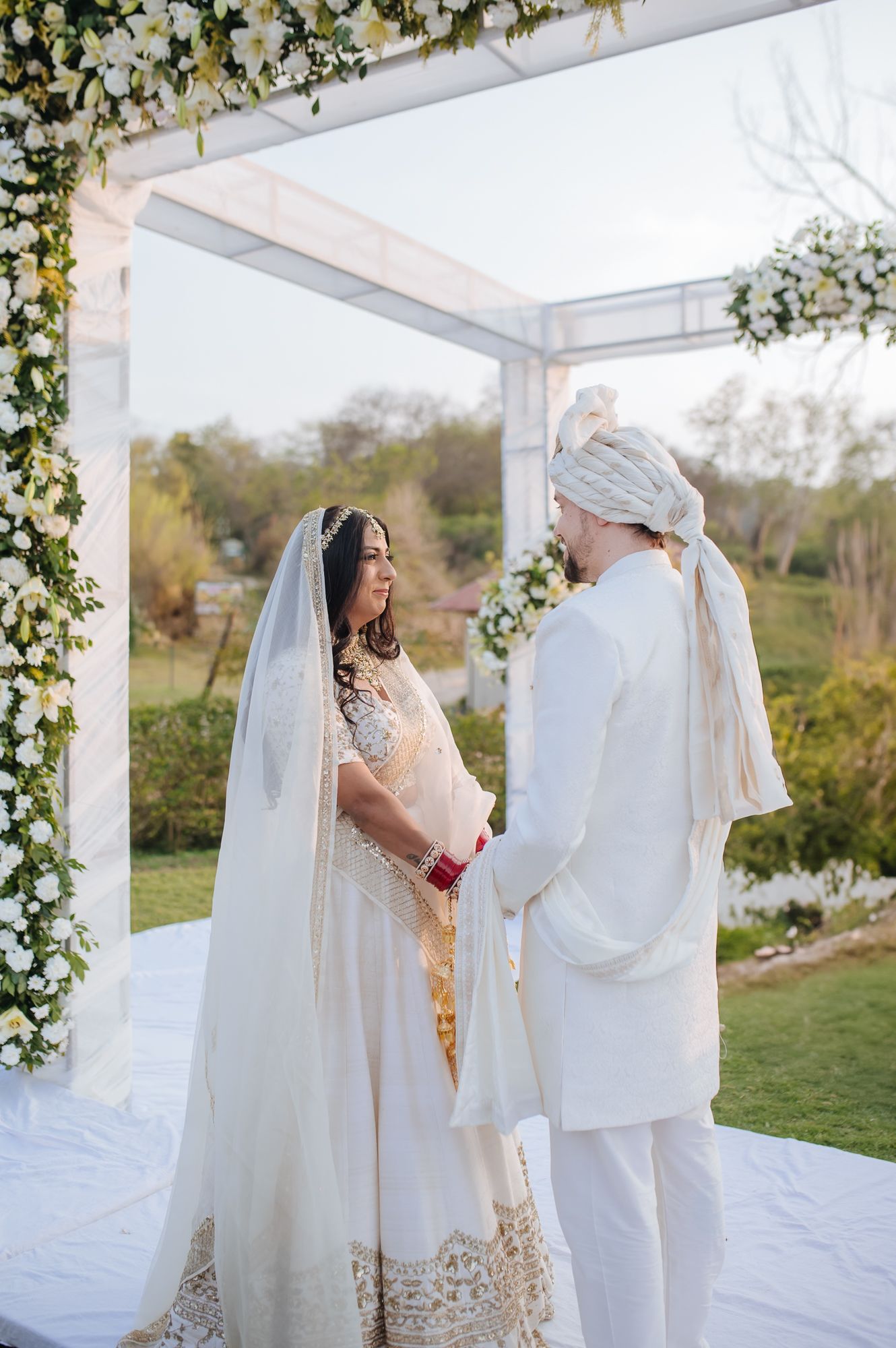 Emotional bridal entrance at Forest Hill Chandigarh for an Indo-Norwegian fusion wedding