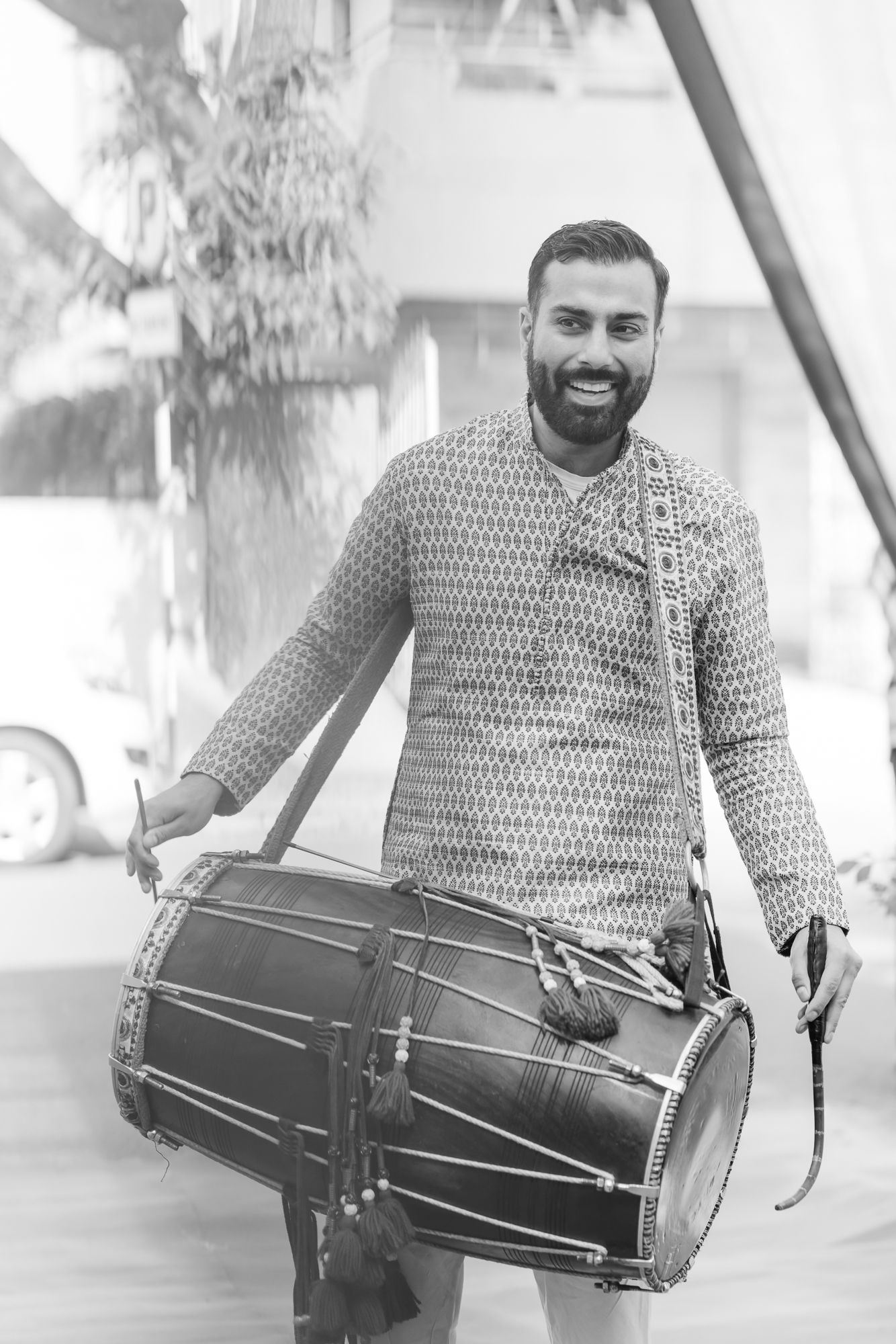 Punjabi Mehendi celebration with dhol entry and Norwegian family experiencing an Indian Mehendi ceremony for the first time
