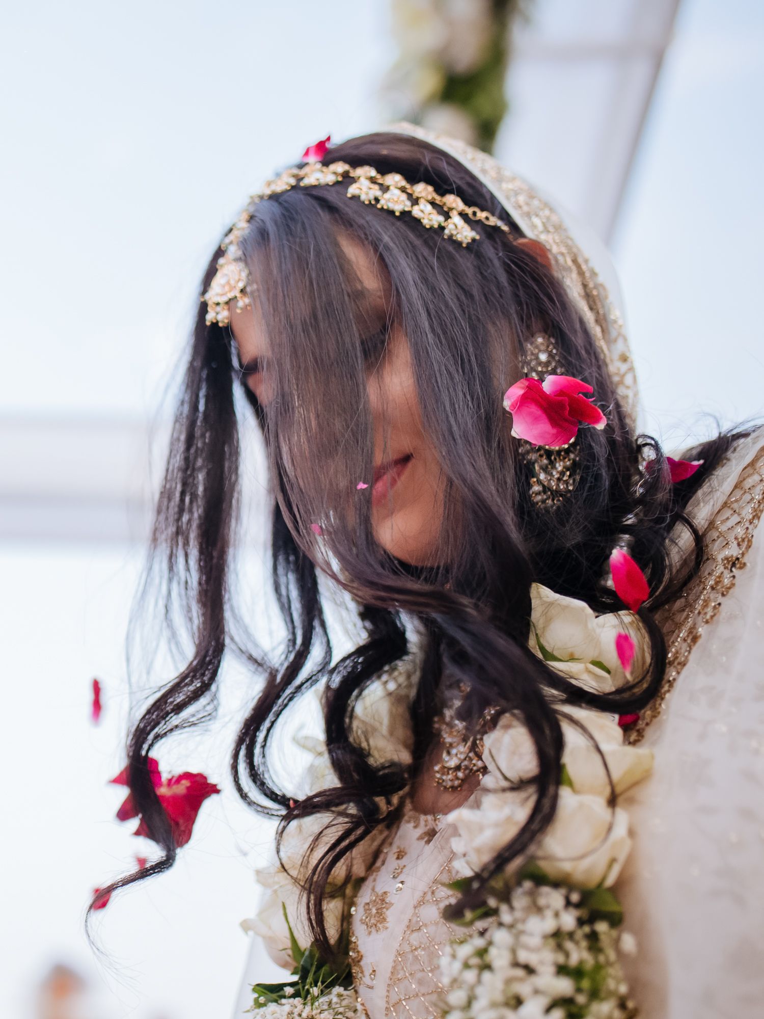 Storytelling wedding photograph capturing an intimate indo-norwegian fusion wedding ceremony at Forest Hill Chandigarh