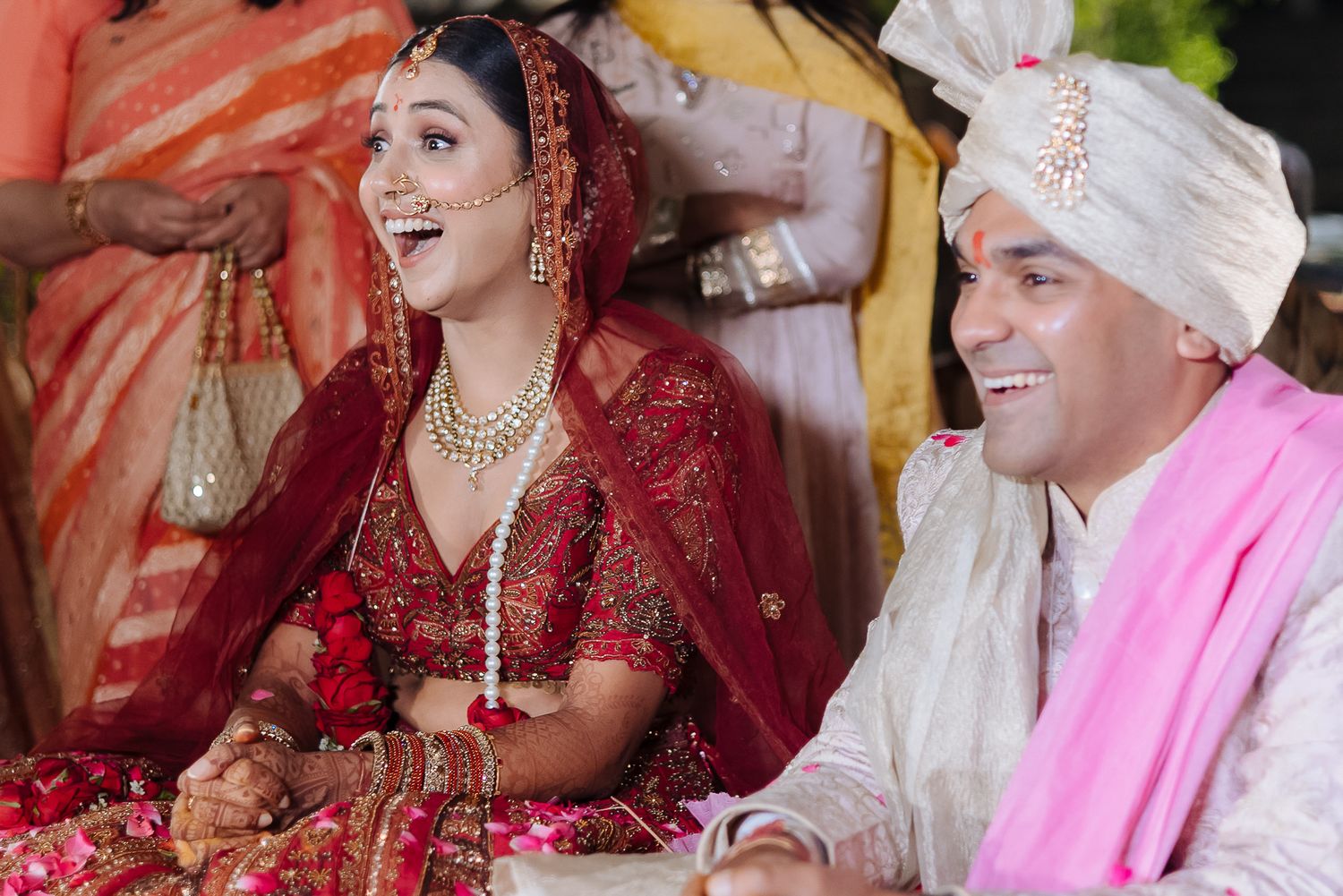 Indian wedding ceremony of a bride and groom taking feras at their intimate wedding of 30 guests in the hills at Daleside Manor, Kasauli