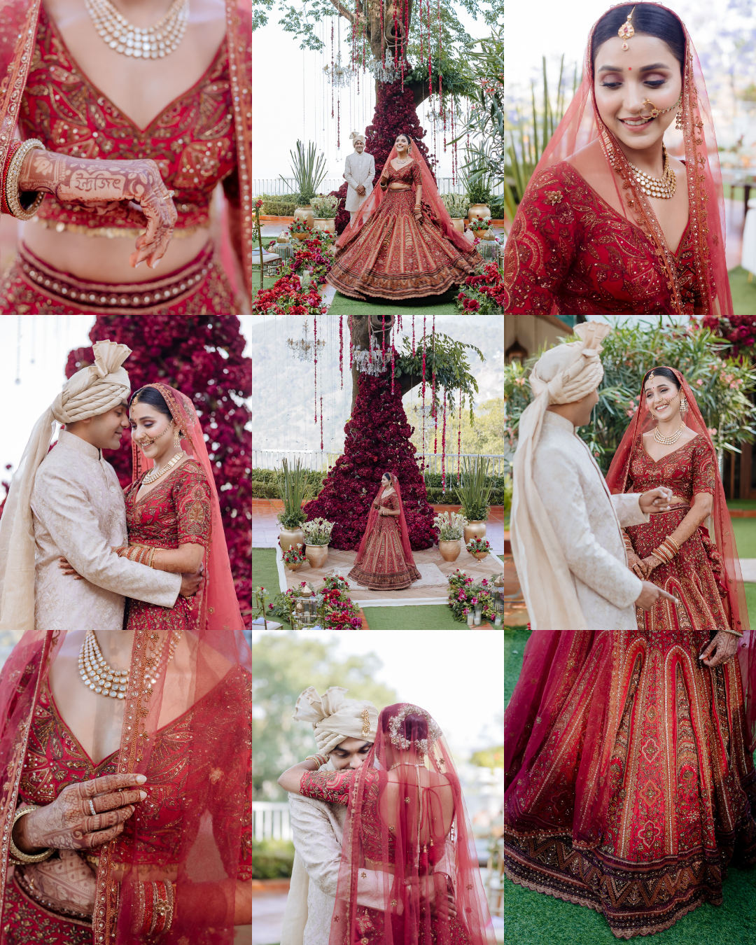 Indian Bridal Moodboard in pastel charm for an intimate 30 people  mountain wedding in the Himalayas at Daleside Manor, Kasauli.