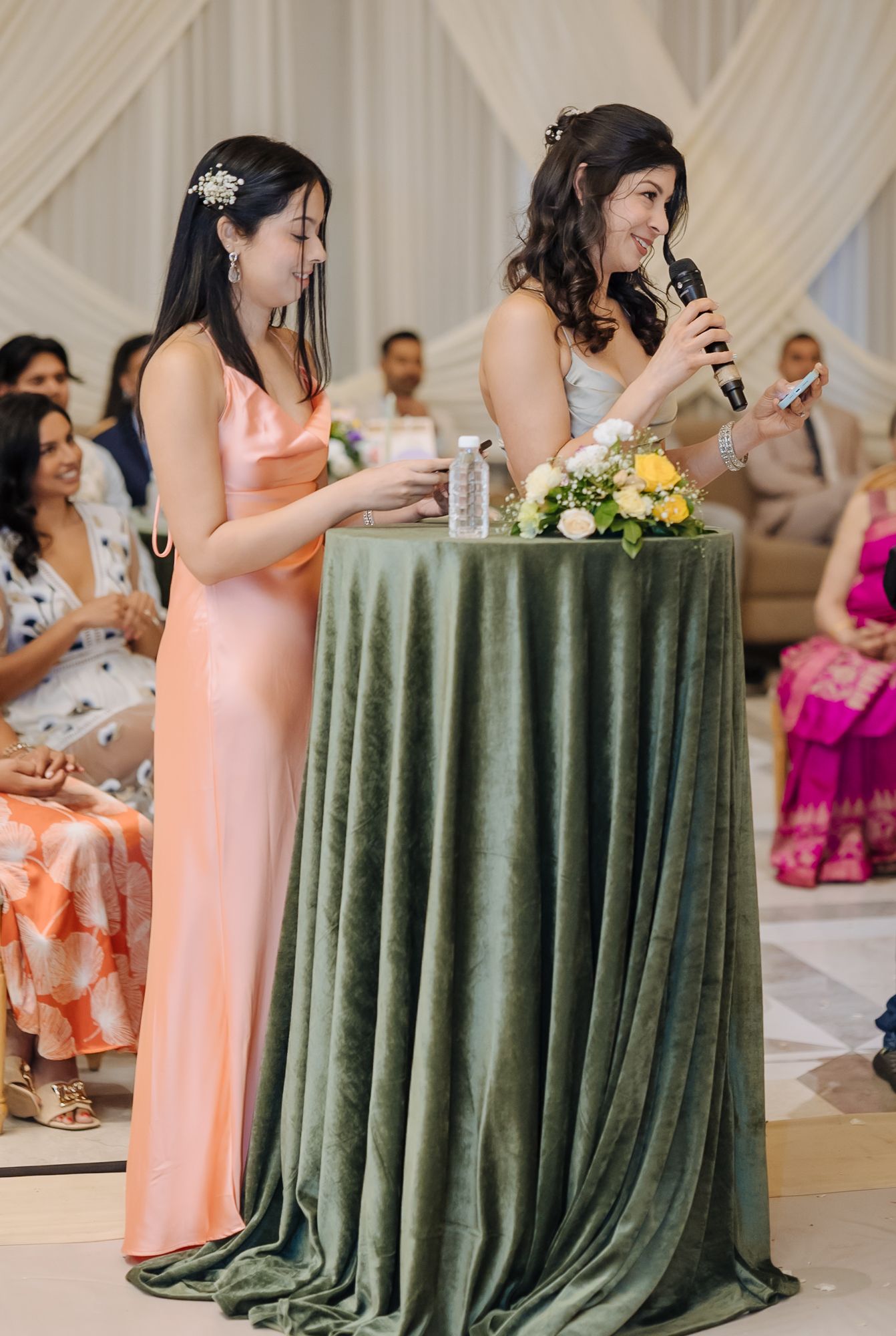 Emotional wedding speech during Shorye and Leah’s Christian wedding celebration at Tivoli Chattarpur