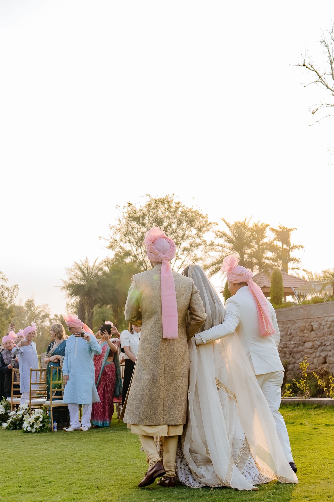 Emotional bridal entrance at Forest Hill Chandigarh for an Indo-Norwegian fusion wedding