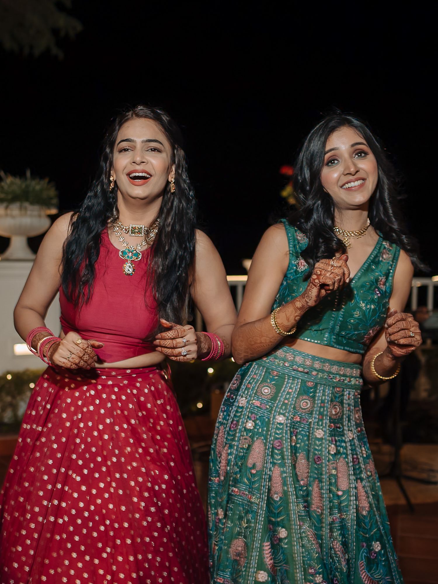 Starry night sangeet celebration at Himalayan heritage wedding venue at Daleside Manor, Kasauli.