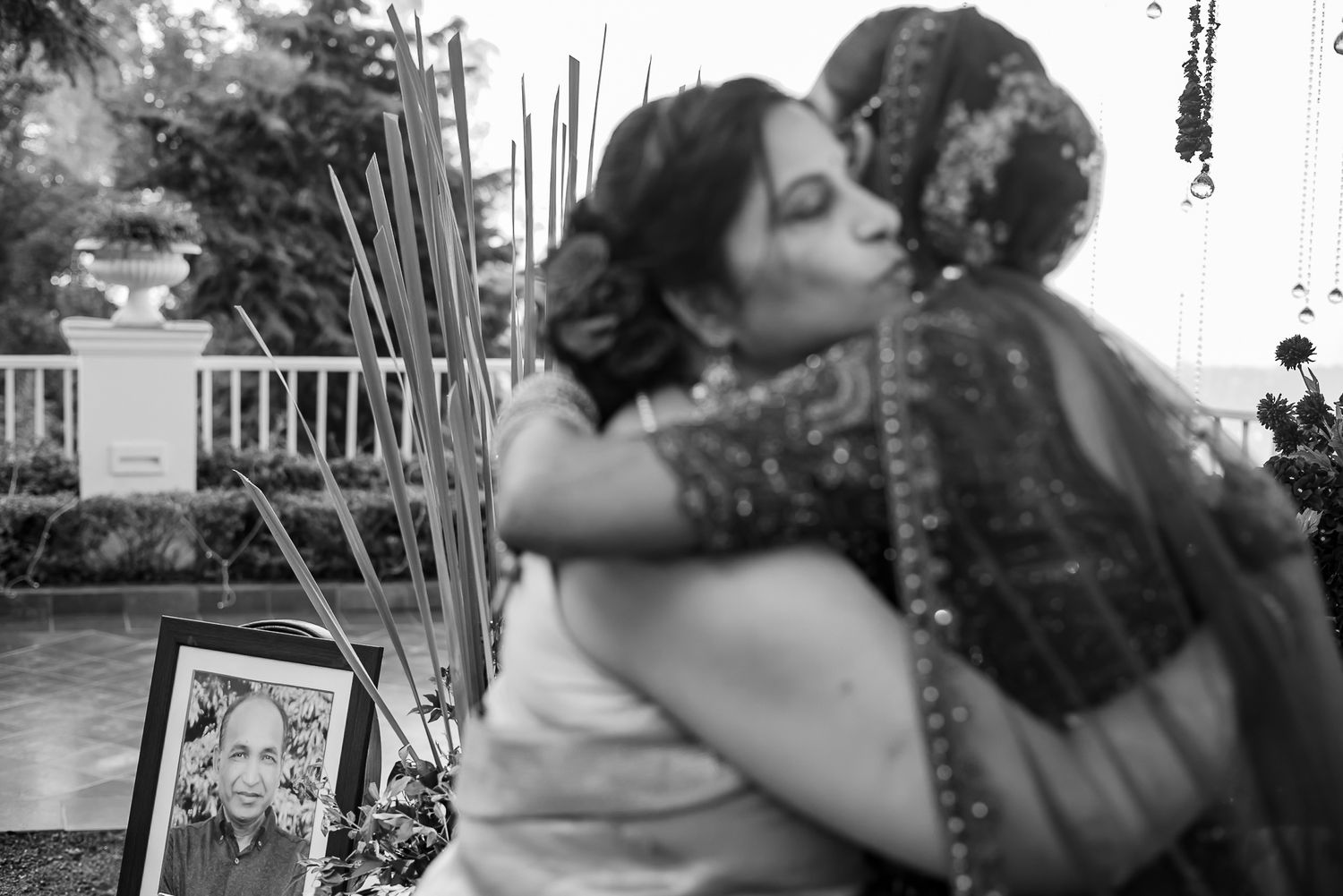 emotional and hearty storytelling moments of an Indian bride with her late father at an intimate wedding in the hills in Kasauli.