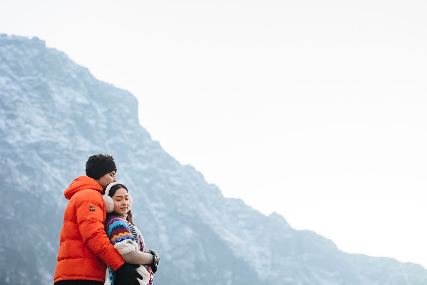 Award winning aerial Drone photography from a Travel inspired and pre-wedding vows amidst Gulmarg mountains, by Beginnings For You
