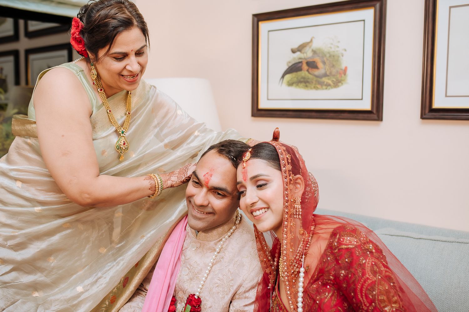 Indian wedding ceremony of a bride and groom taking feras at their intimate wedding of 30 guests in the hills at Daleside Manor, Kasauli