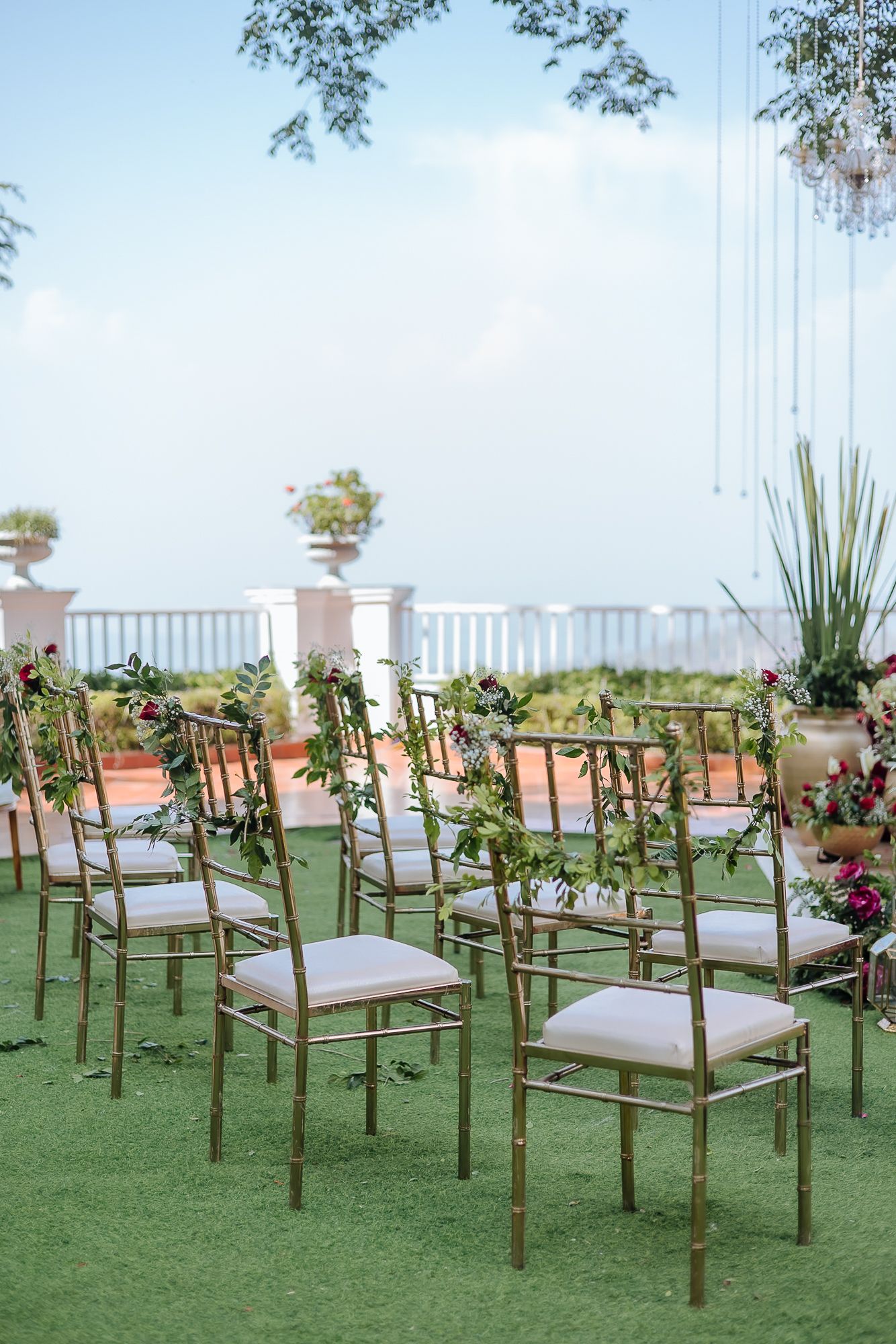 Wedding day decor with pastel flowers and natural greenery for an intimate wedding of 30 people in the Himalayas at Daleside Manor, Kasauli.