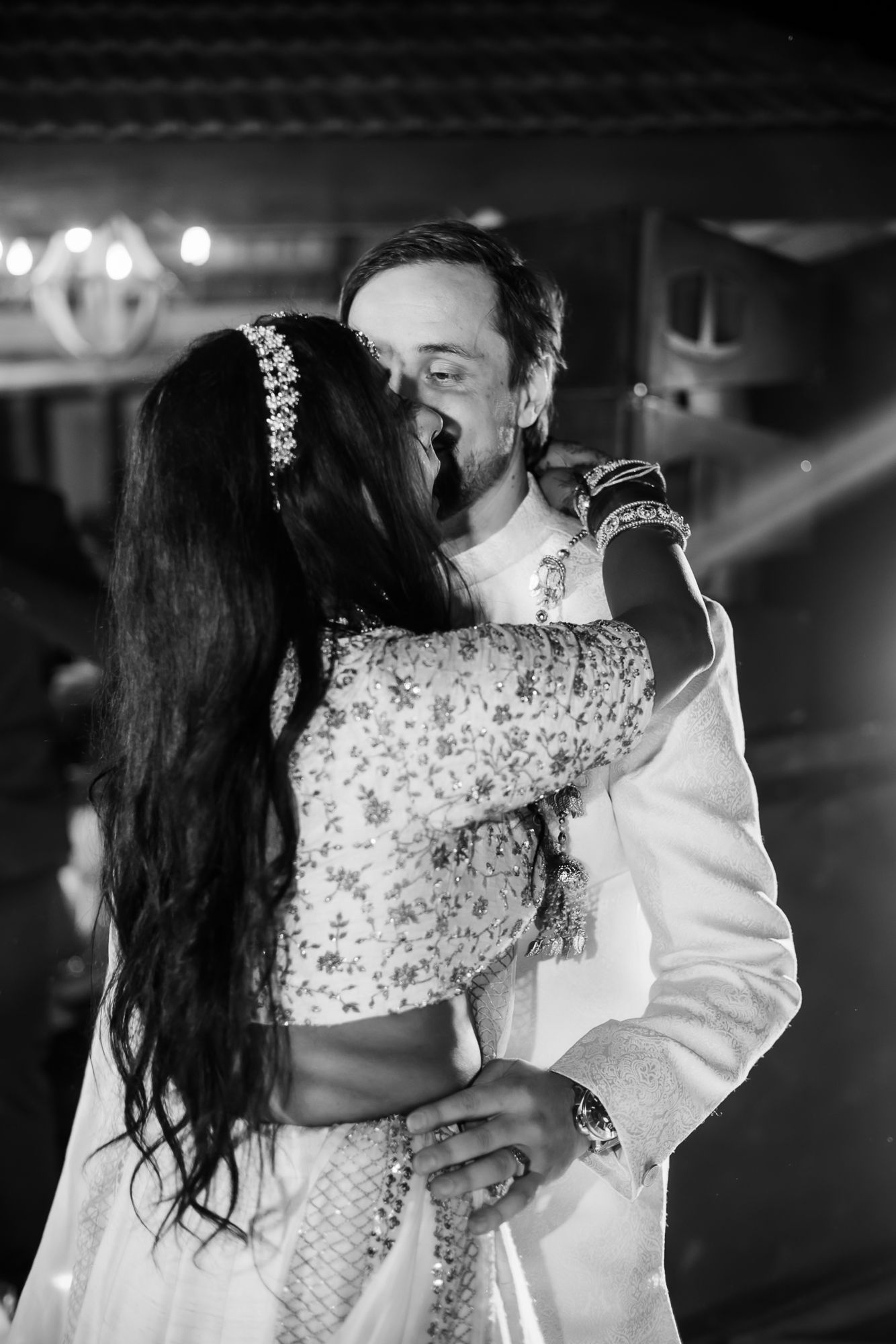 Storytelling wedding photograph capturing an intimate indo-norwegian fusion wedding ceremony at Forest Hill Chandigarh