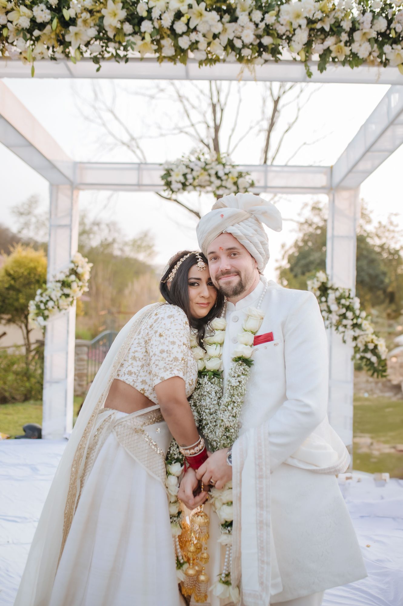 Emotional bridal entrance and Varmaala at Forest Hill Chandigarh for an Indo-Norwegian fusion wedding