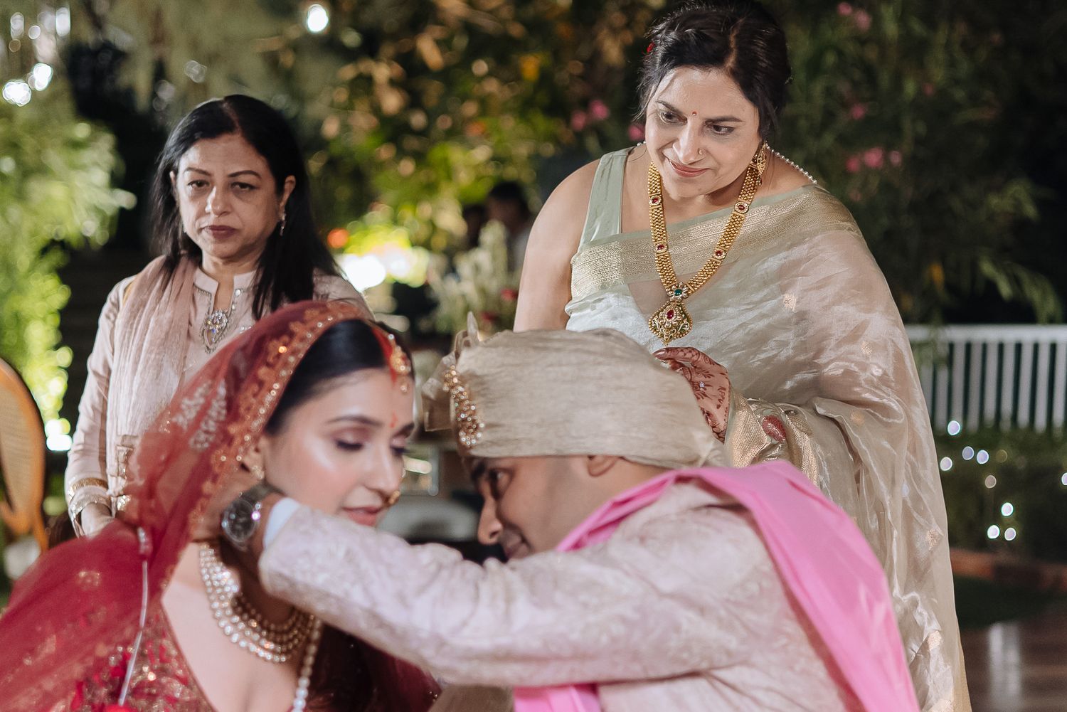 Indian wedding ceremony of a bride and groom taking feras at their intimate wedding of 30 guests in the hills at Daleside Manor, Kasauli