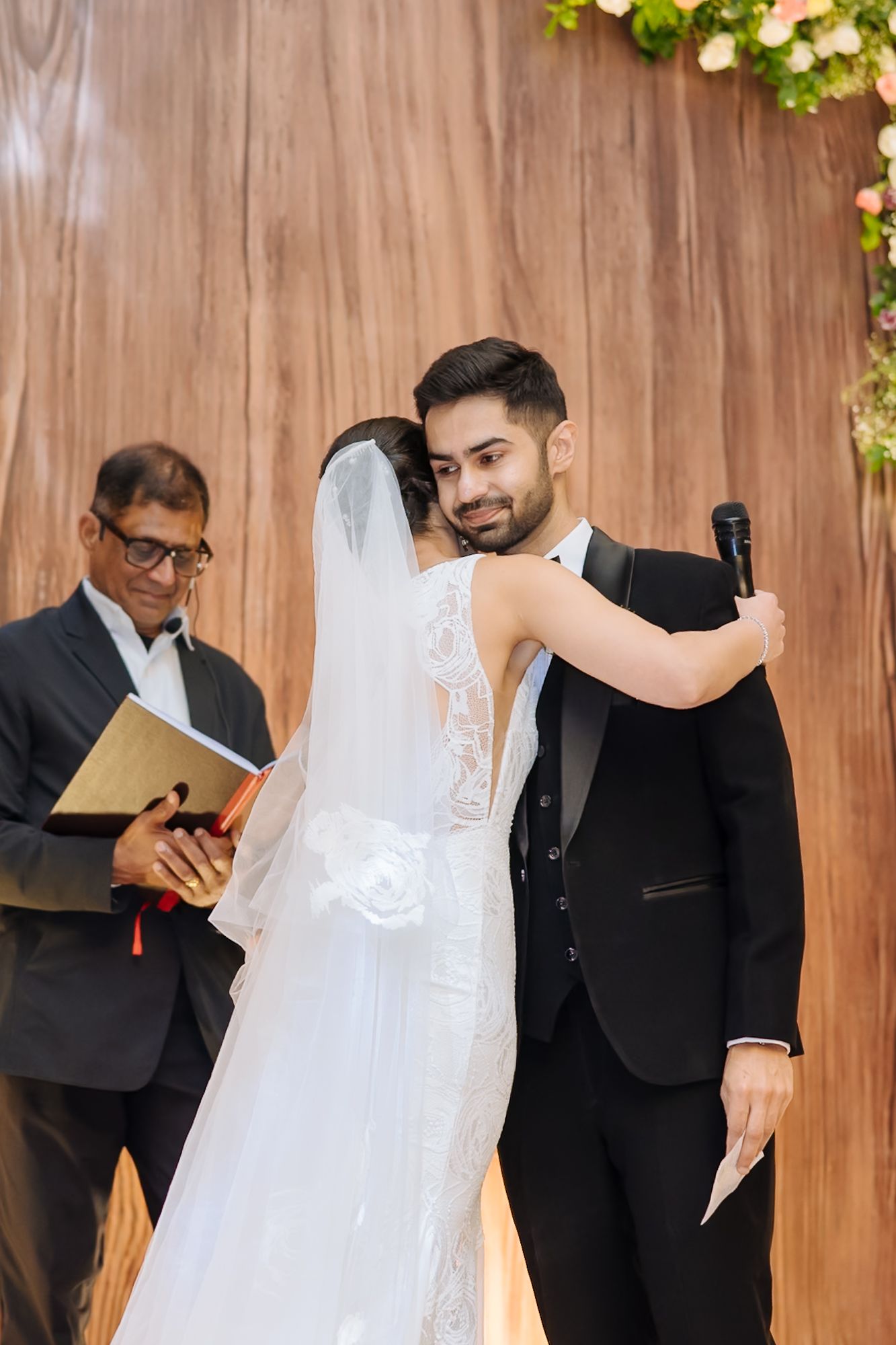Emotional moment between Shorye and Leah during their wedding vows