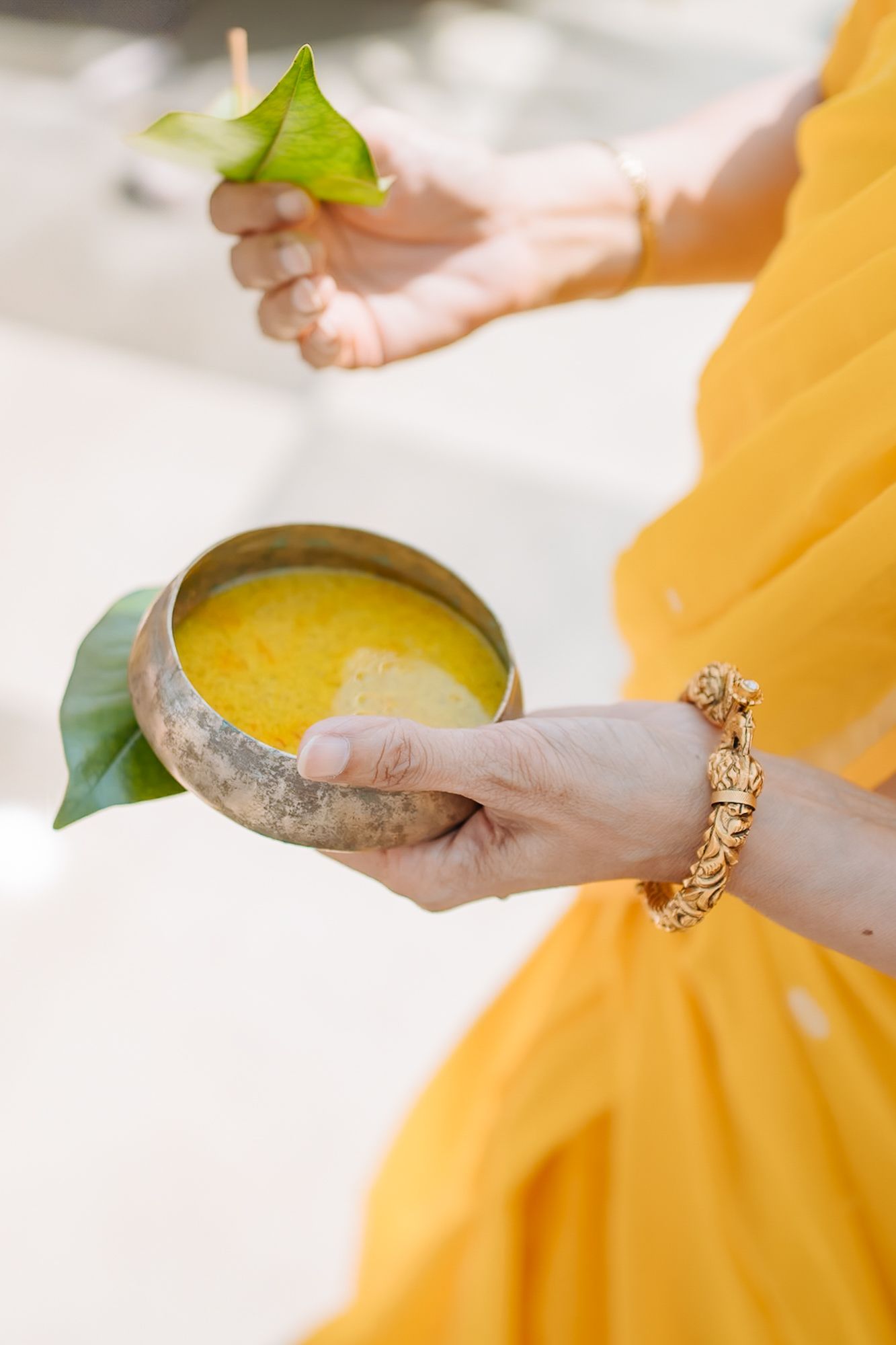 Haldi ceremony close-up details.