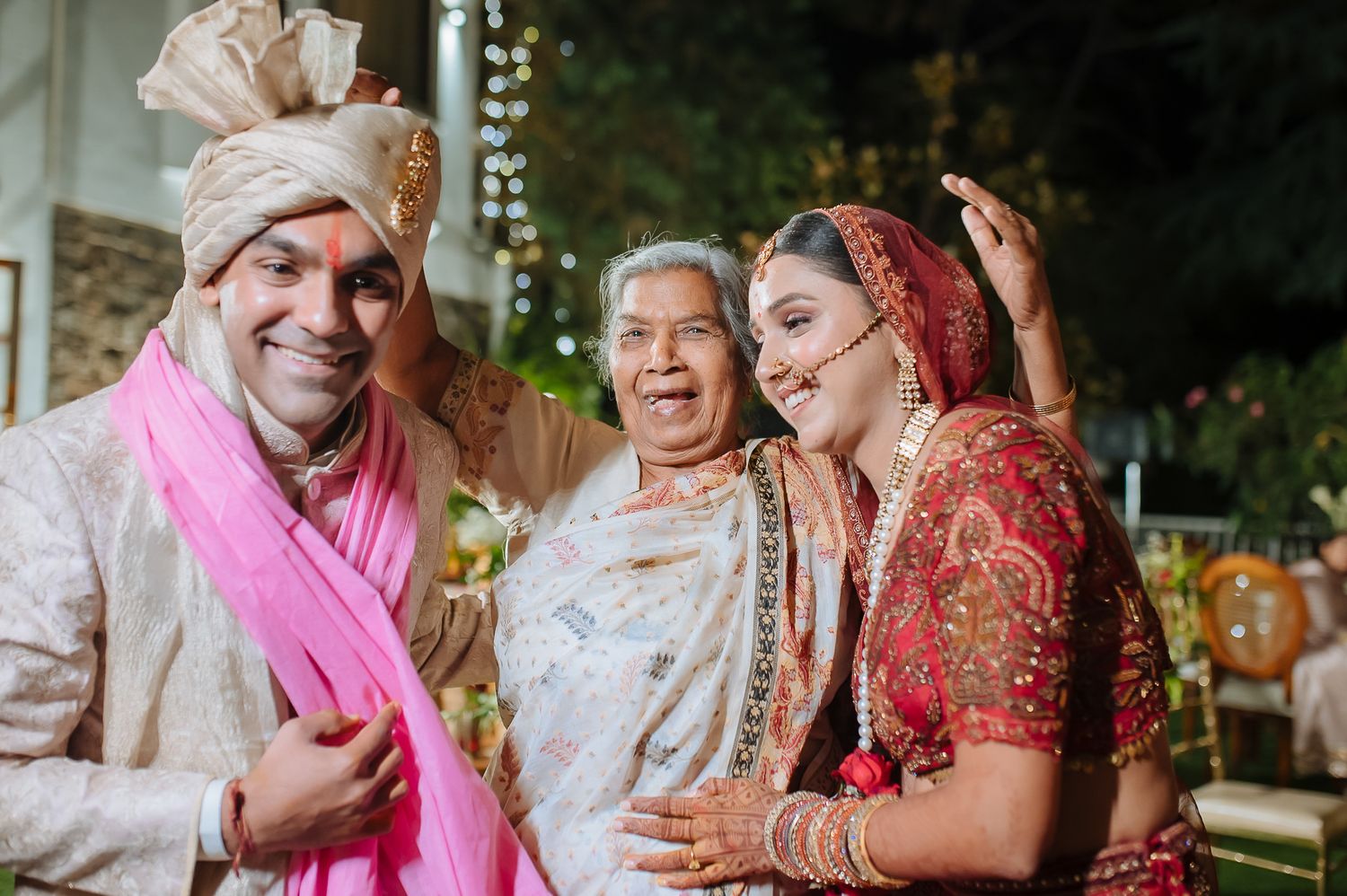 Indian wedding ceremony of a bride and groom taking feras at their intimate wedding of 30 guests in the hills at Daleside Manor, Kasauli